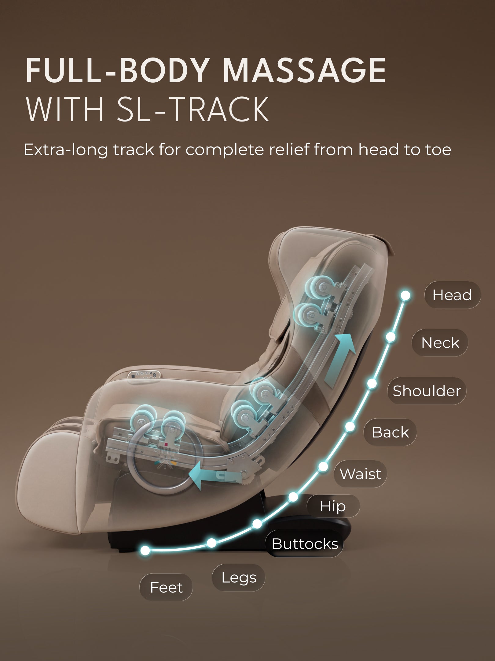 Cult Nova Massage Chair| SL-Track Full Body Massage Chair | Zero Gravity Recliner | Airbag Compression | Heating for Waist & Calves | Bluetooth Speakers