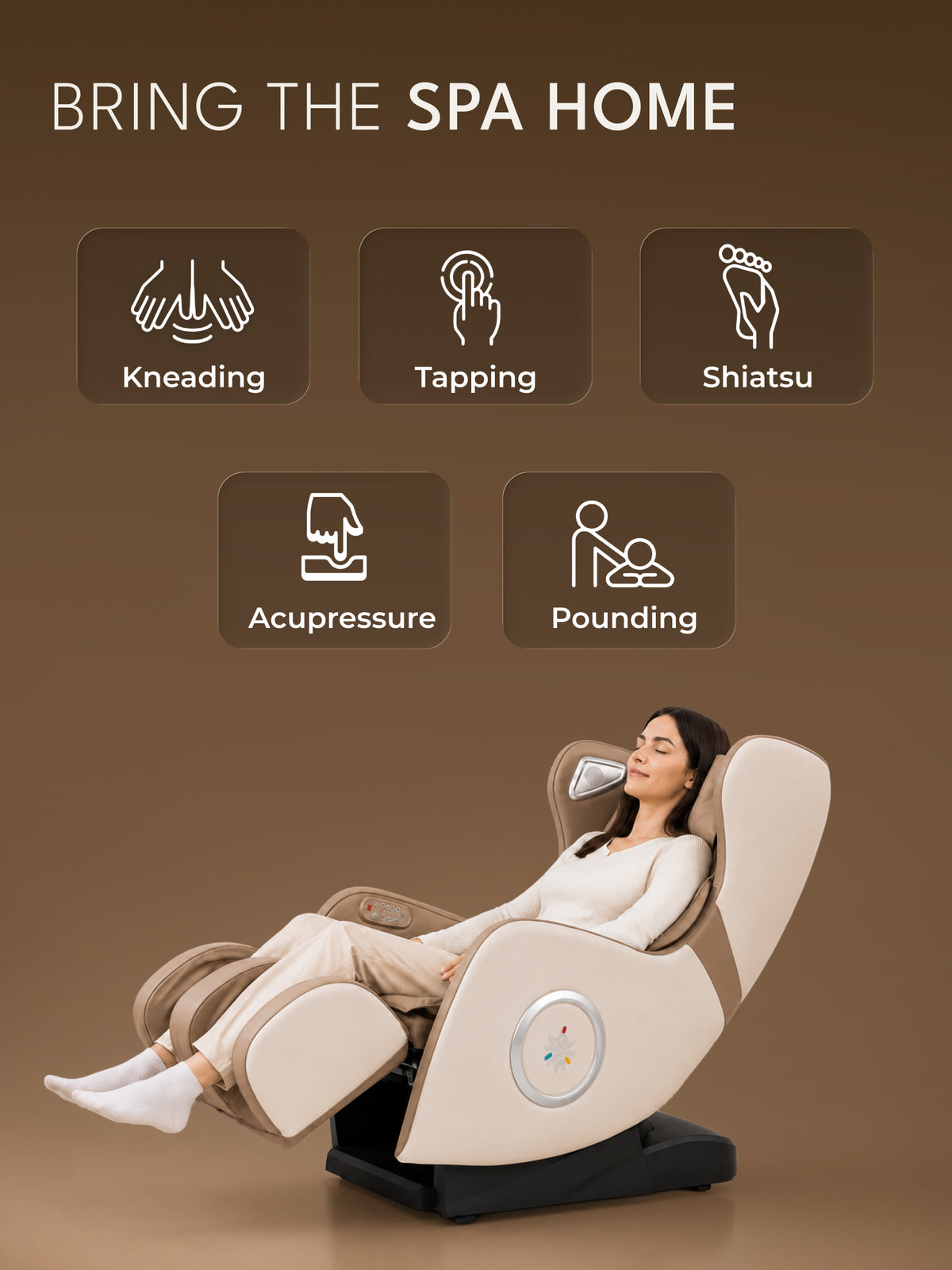 Cult Nova Massage Chair| SL-Track Full Body Massage Chair | Zero Gravity Recliner | Airbag Compression | Heating for Waist & Calves | Bluetooth Speakers
