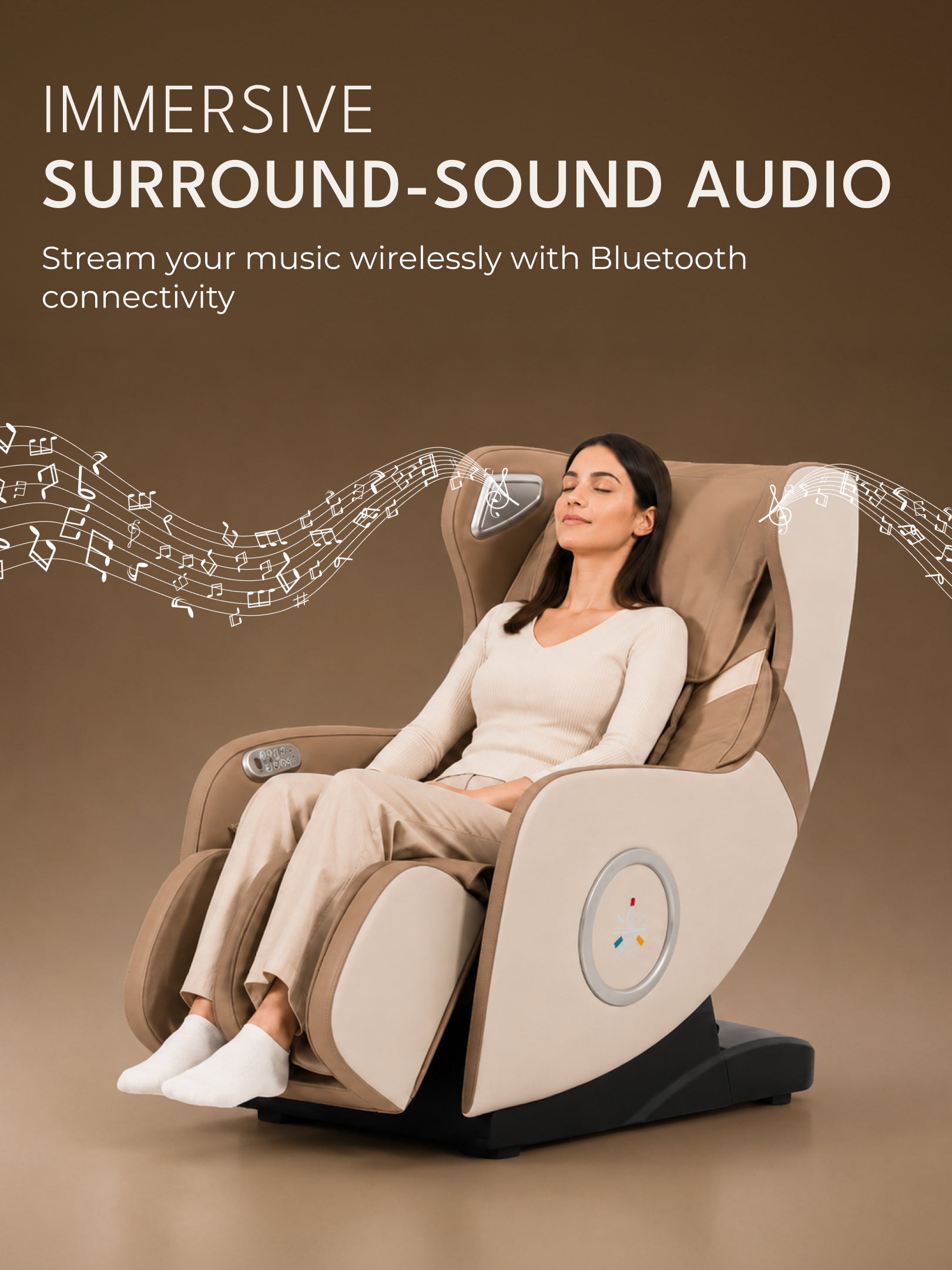 Cult Nova Massage Chair| SL-Track Full Body Massage Chair | Zero Gravity Recliner | Airbag Compression | Heating for Waist & Calves | Bluetooth Speakers