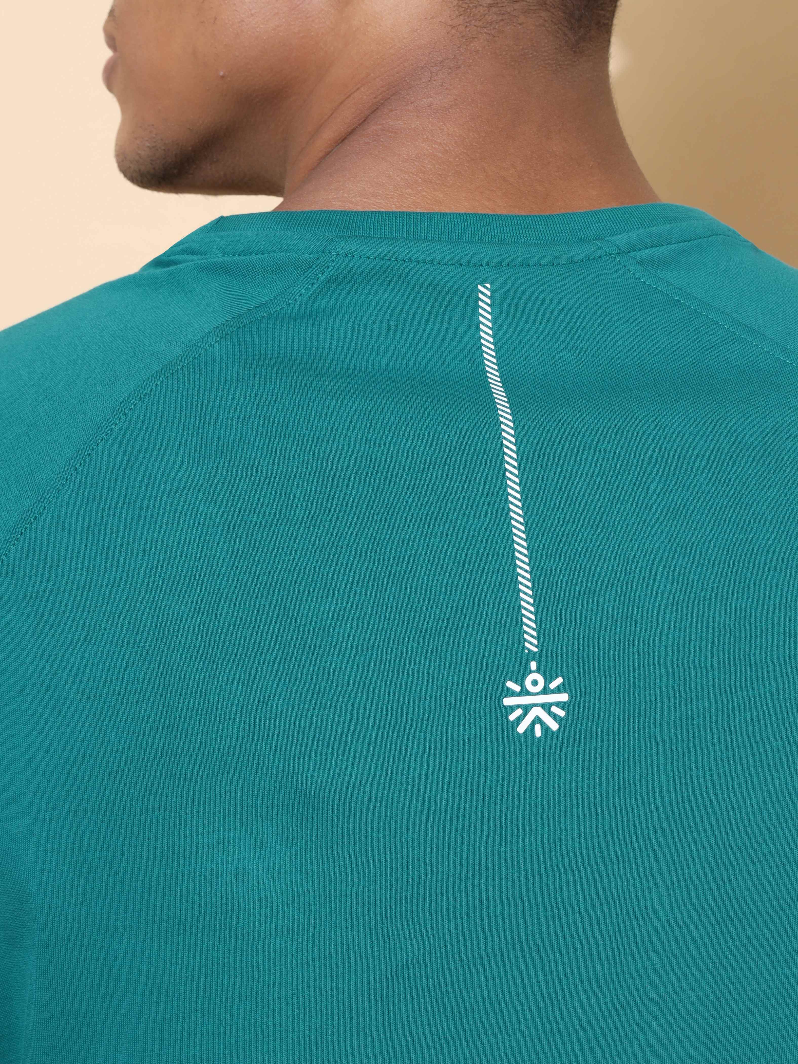 Raglan Sleeve T-shirt with Placement Print