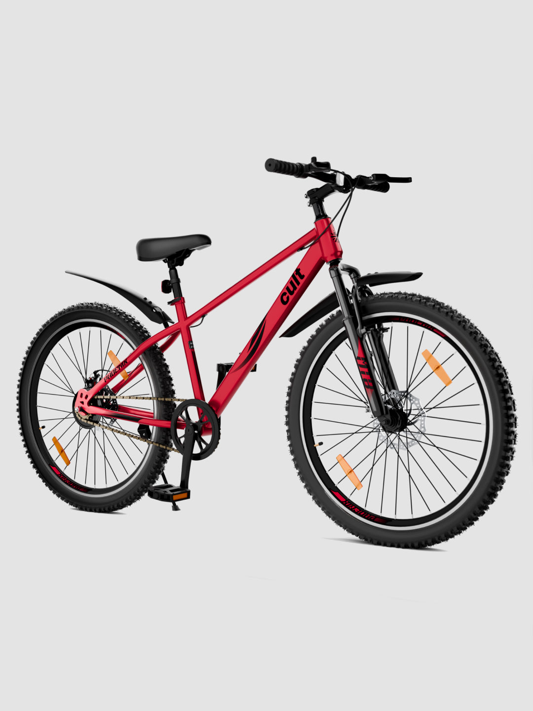 Cult Phoenix 29 inch Steel Mountain Bike with Dual Disc Brake and Front Suspension, Red