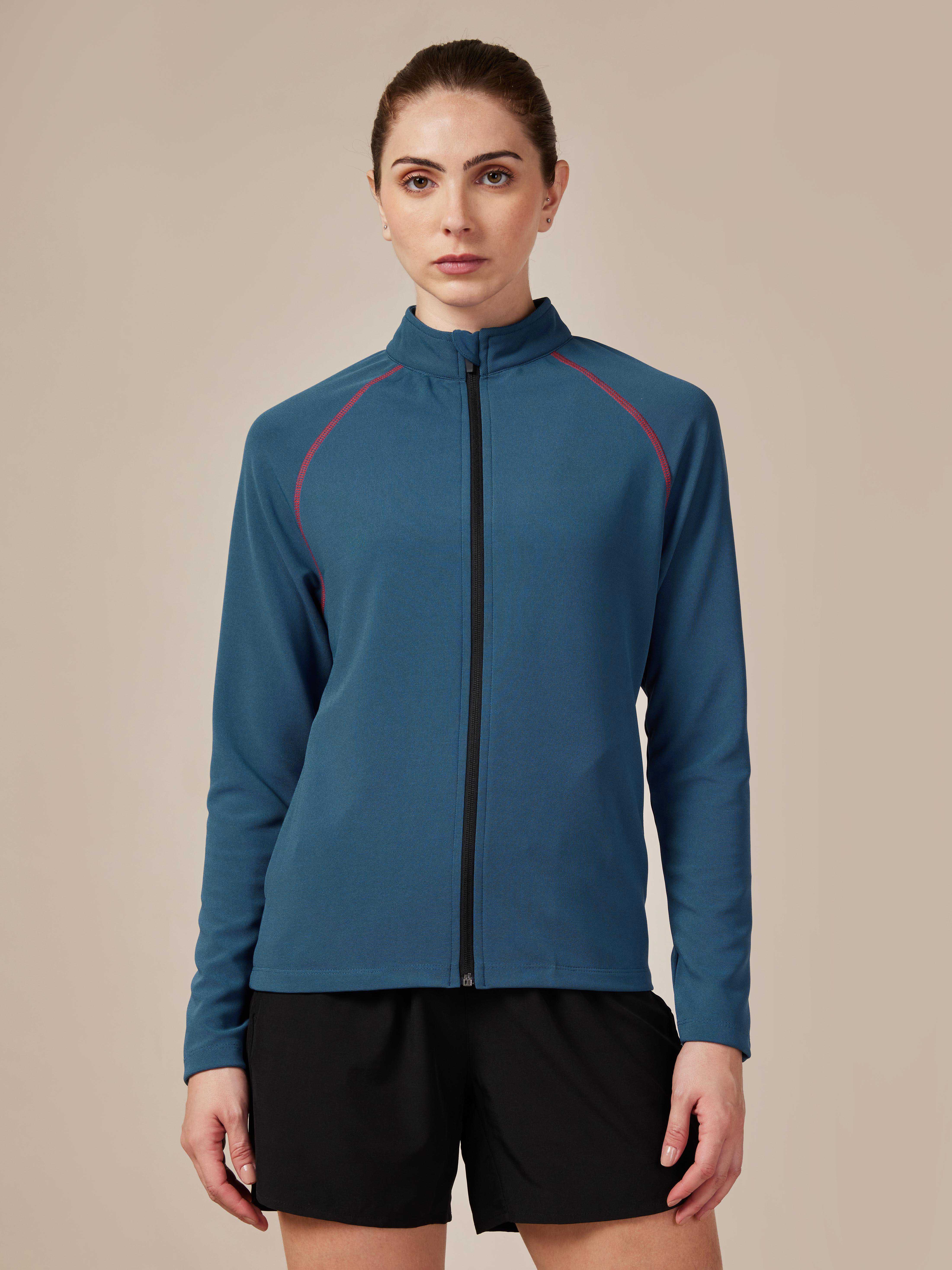 Women's Teal Warm-up Jacket