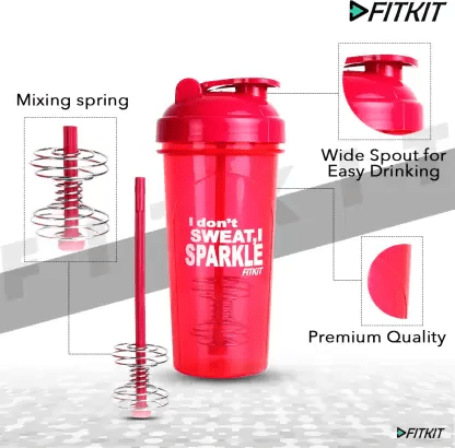 Fitkit FKSB05 Classic 700 ml Shaker (Pack of 1, Pink)