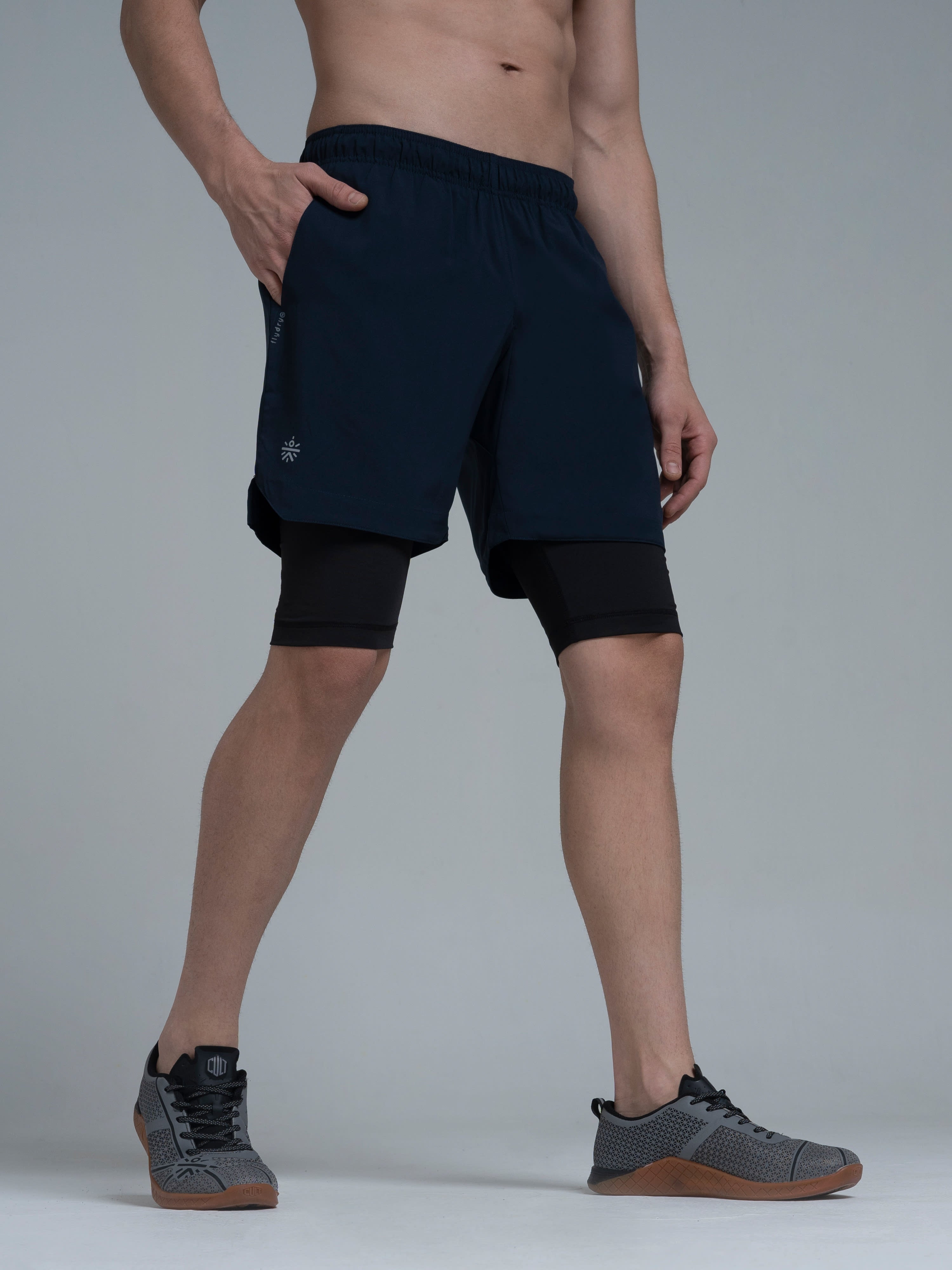 Vital Rep Navy Gym Shorts