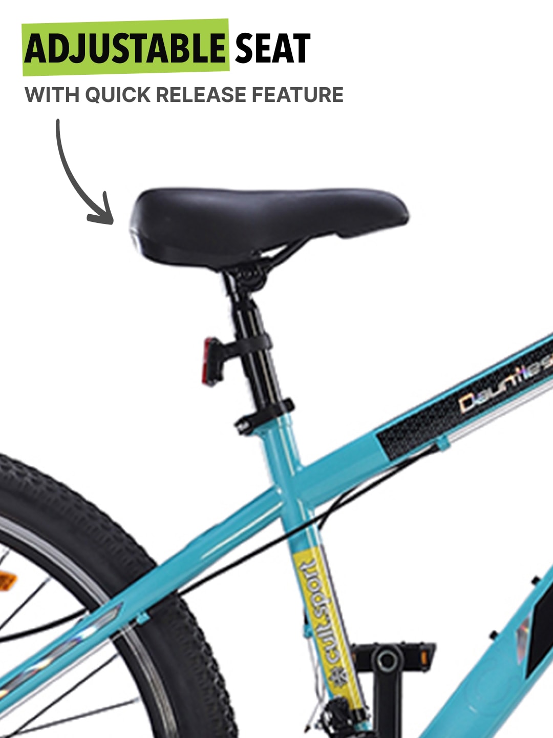 DAUNTLESS21S27.5TYELLOWBLUE Steel 21 Speed Shimano Gear 27.5 inch Mountain Cycle, Dual Disc Brake, Front Suspension and Double Wall Rim