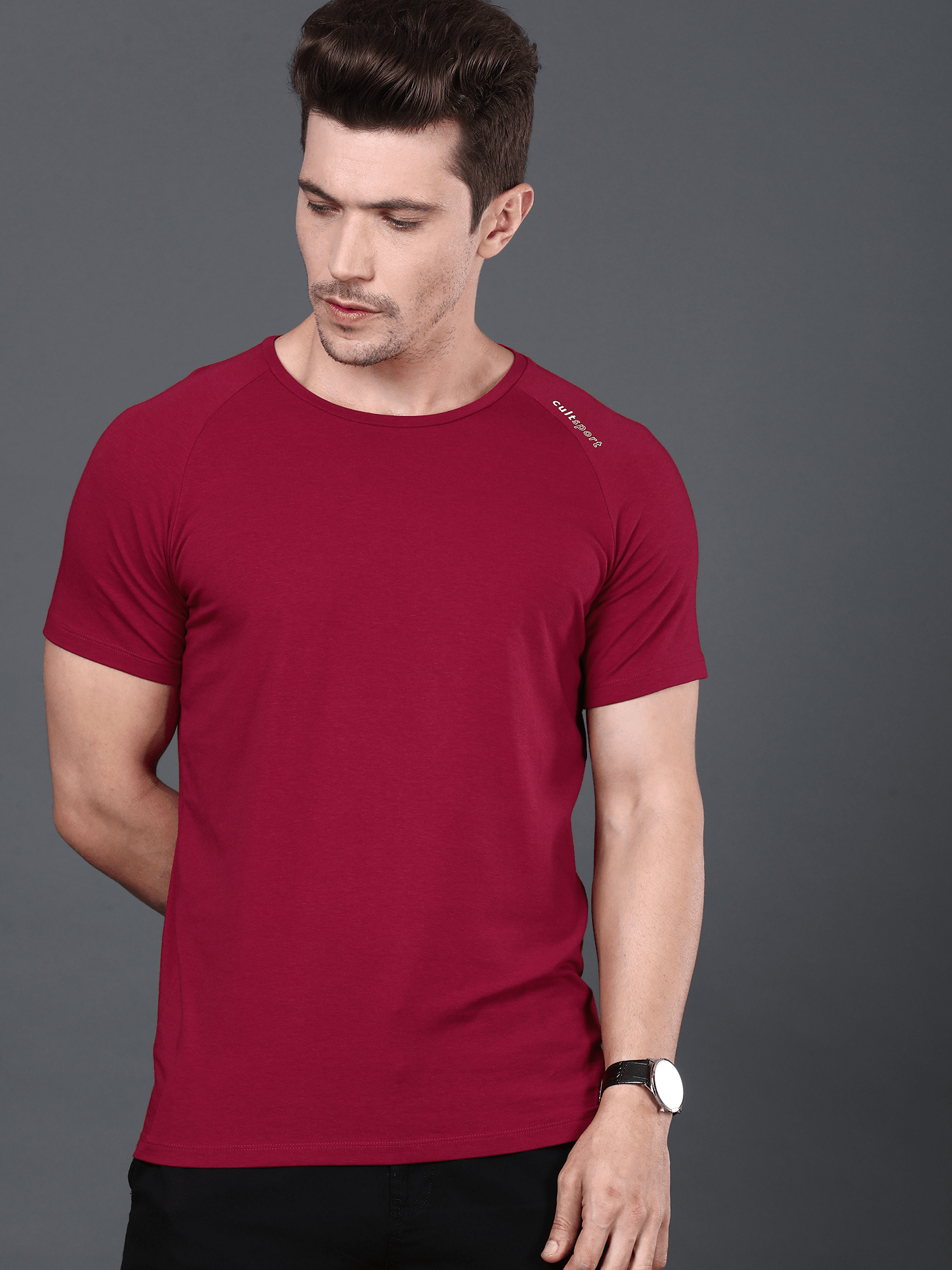 Bamboo Class Burgundy Casual Tee