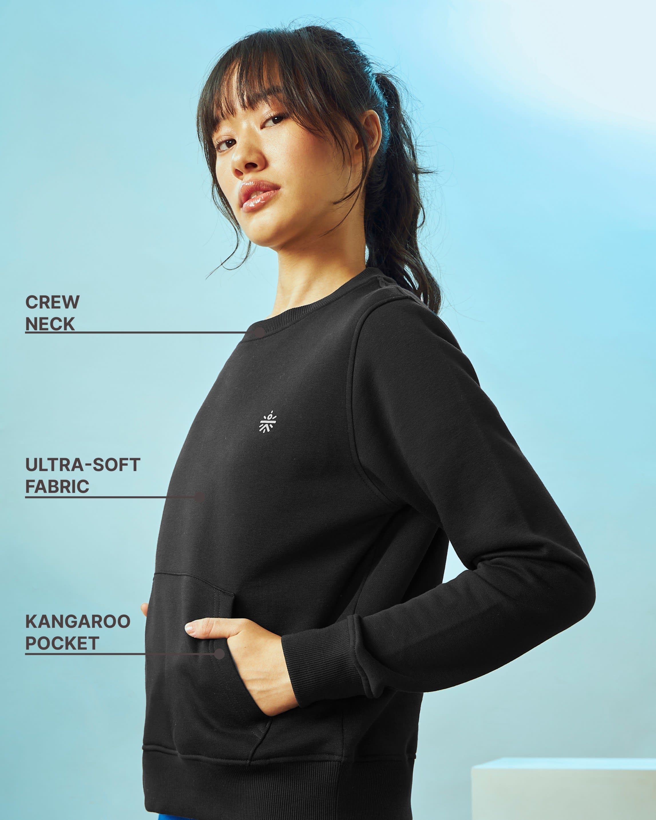 Sweatshirt with Kangaroo Pocket