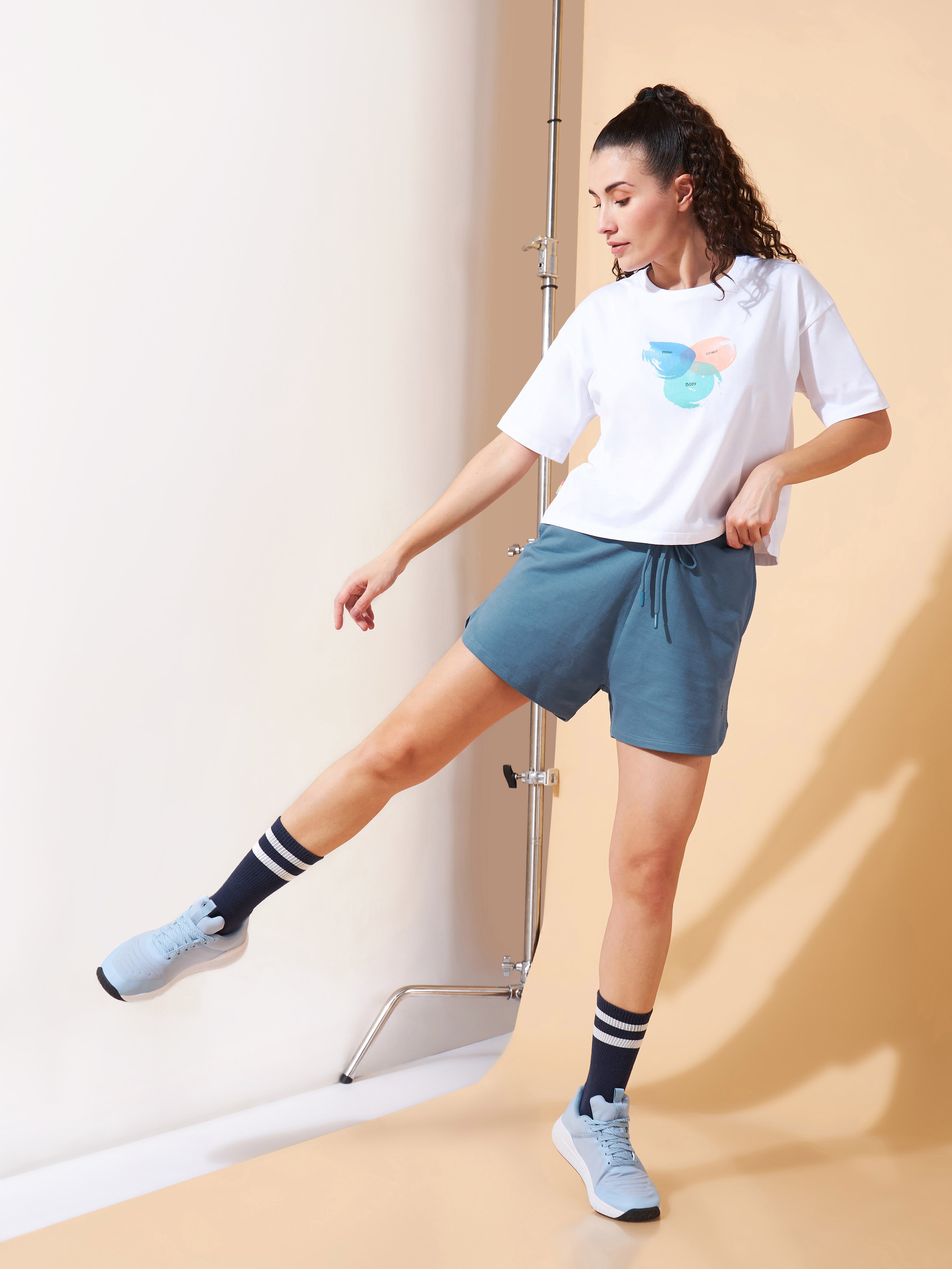 Women Leisure Shorts - Blue