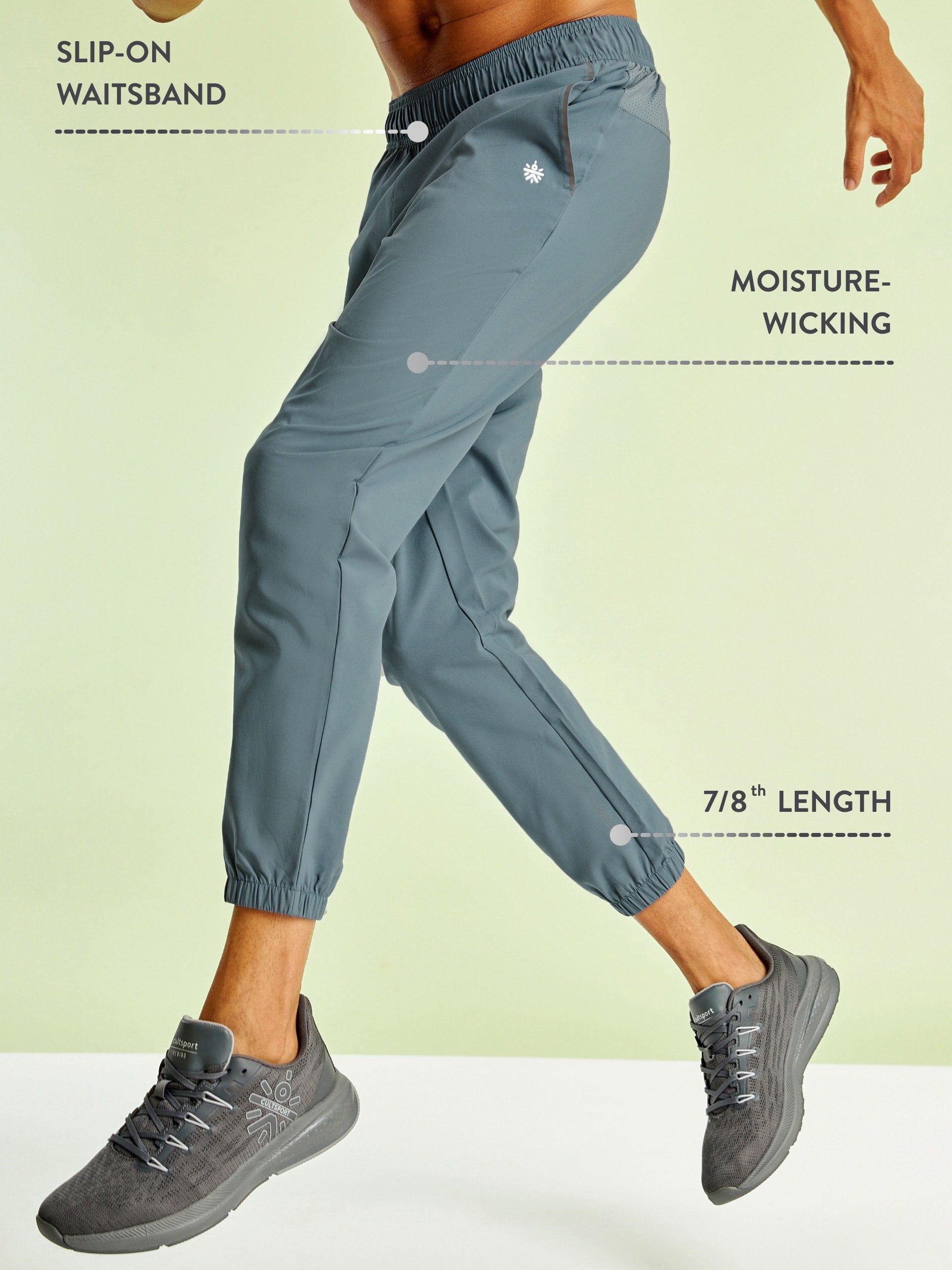 Running Joggers with Contrast Back Panel