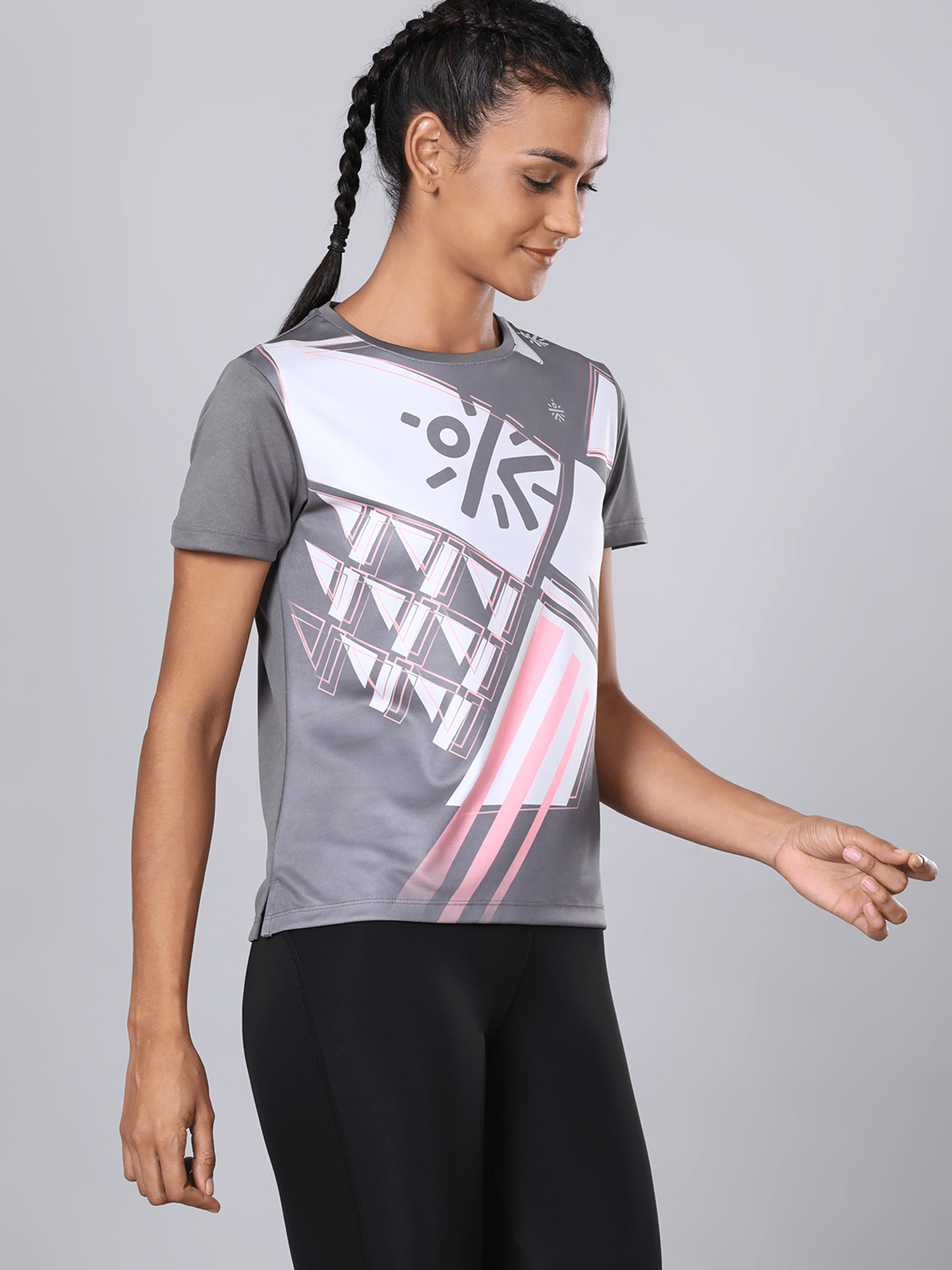 Code Graph Grey Workout Tee