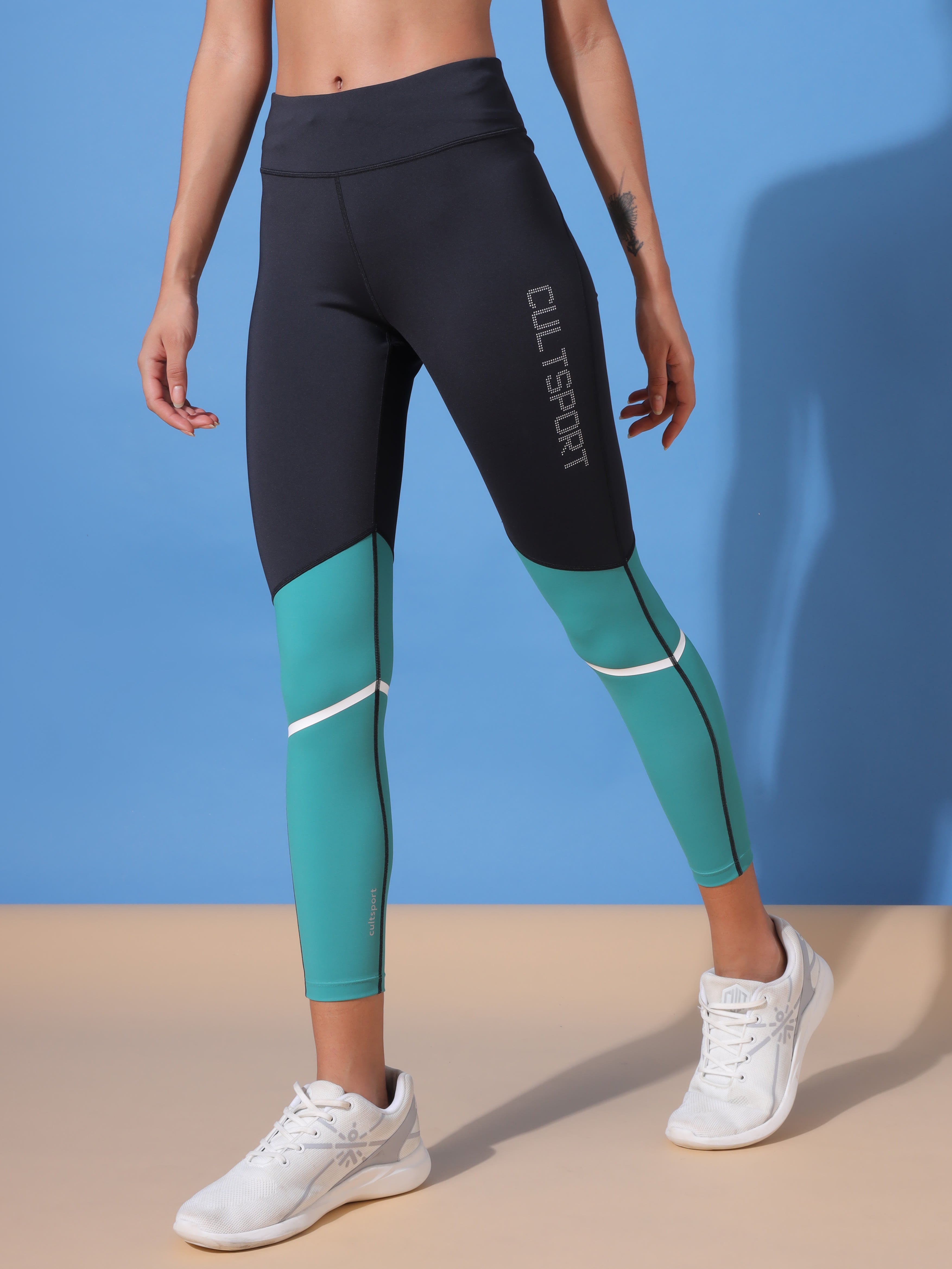 AbsoluteFit Colourblock High Waist Tights