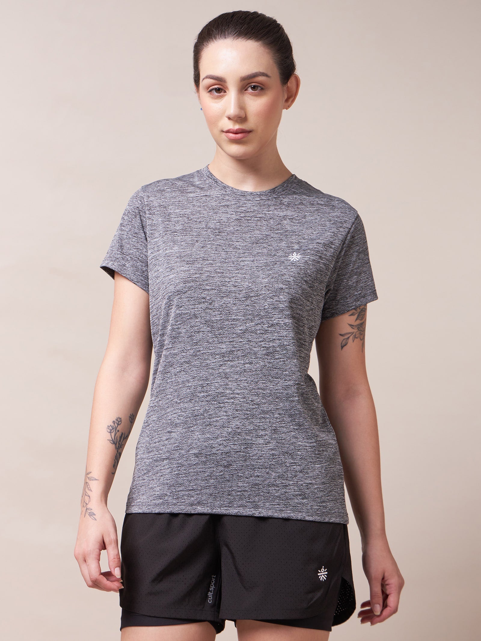 Textured Active T-shirt with Logo