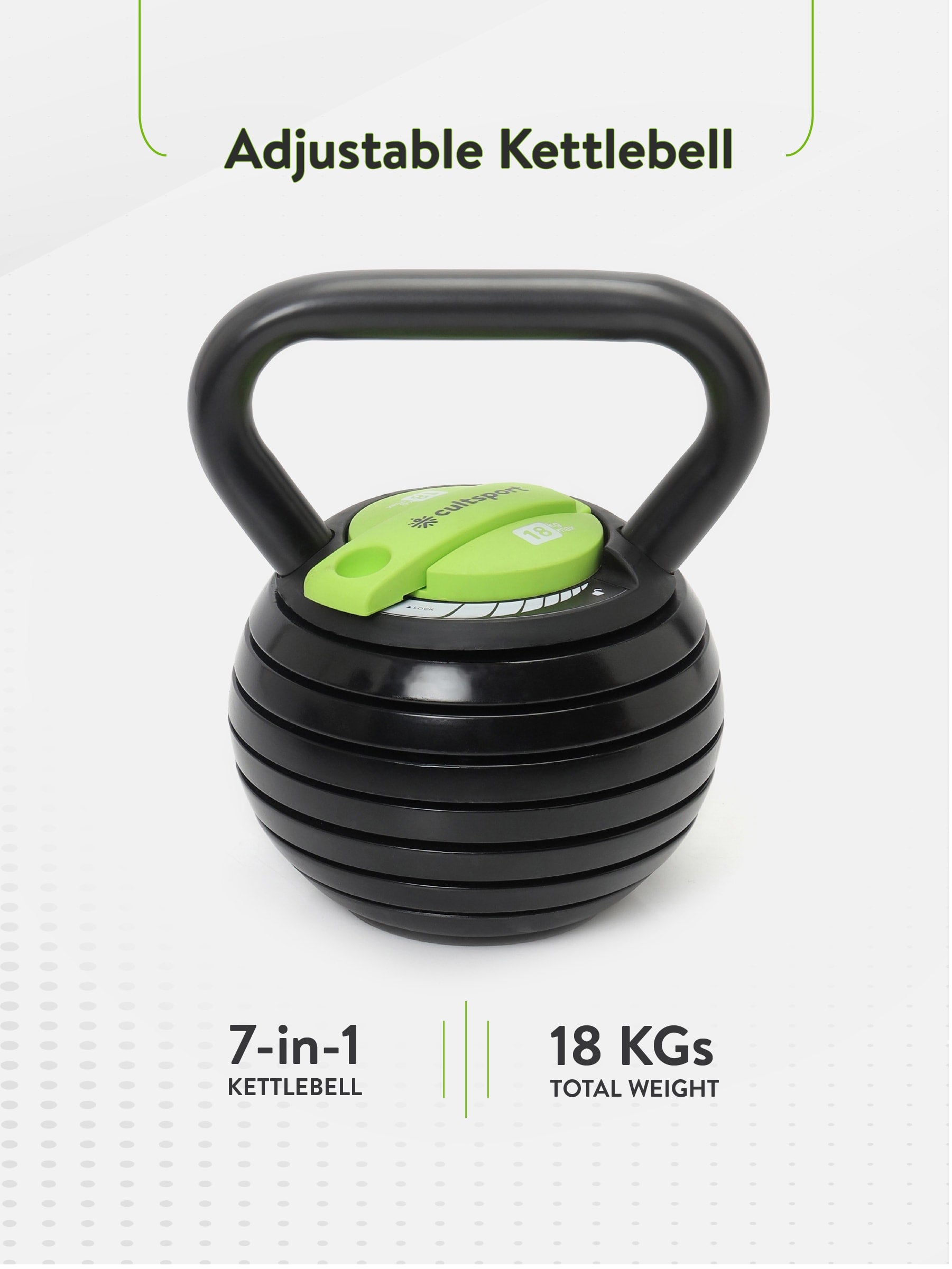 Kettlebell x1 (adjustable) (6 Months extended Warranty only on Cultsport.com)