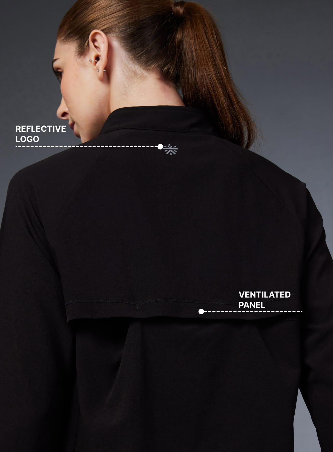 Women's Black Running Essential Jacket