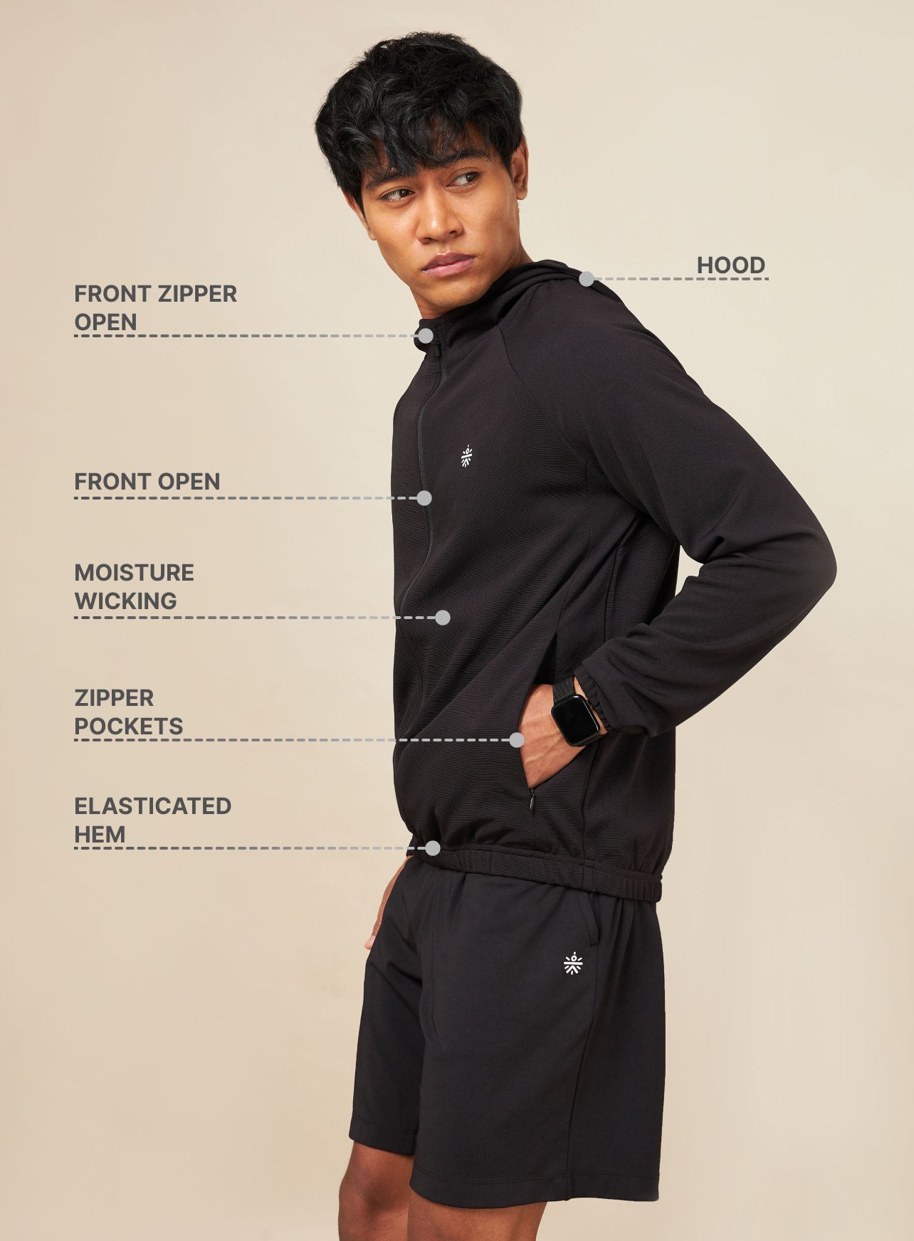 Black Warm Up Training Jacket