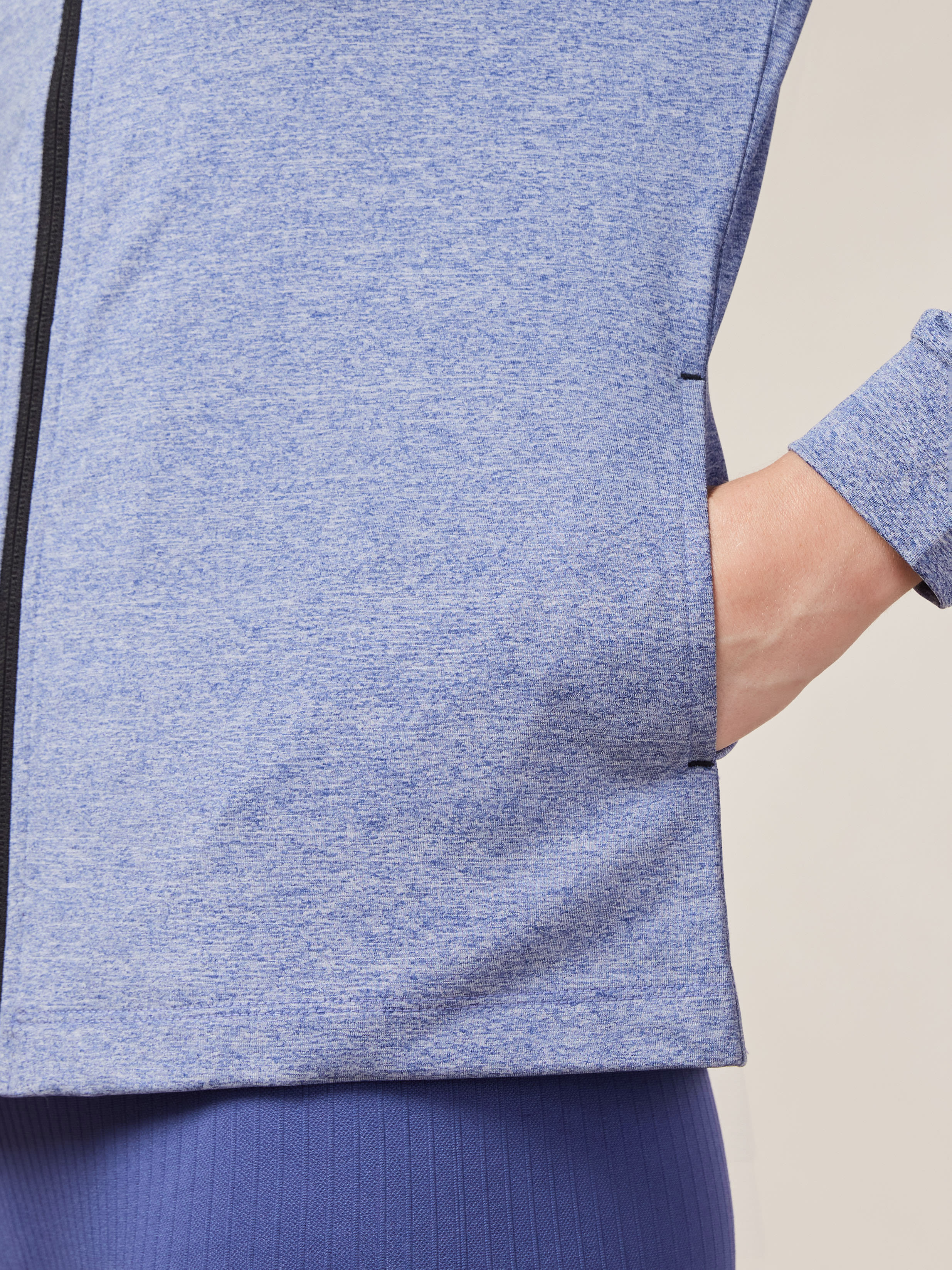 Women's Purple Melange Training Essential Jacket