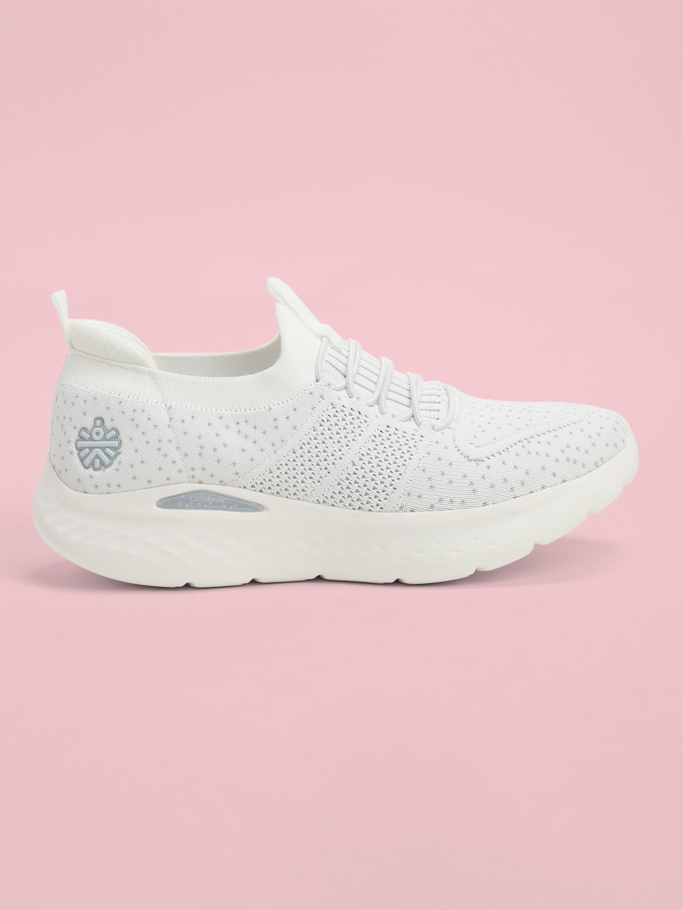 EZ+ Fuzzy Women's Walking Shoes - White