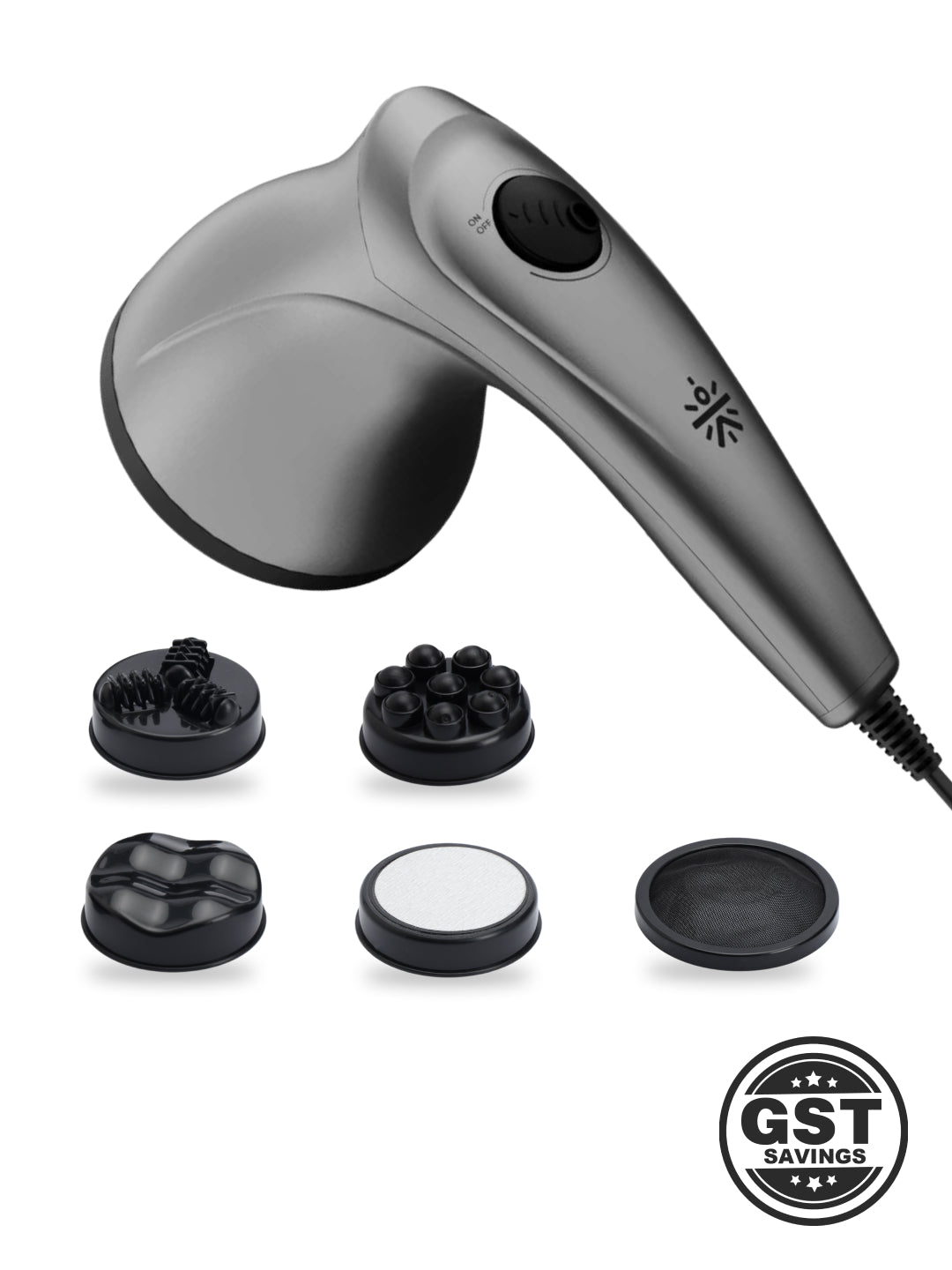 Cult Recover Pro Corded Electric massager, Variable Speed Settings, 4+1 Interchangeable heads, Deep Tissue full body Hammer Massager