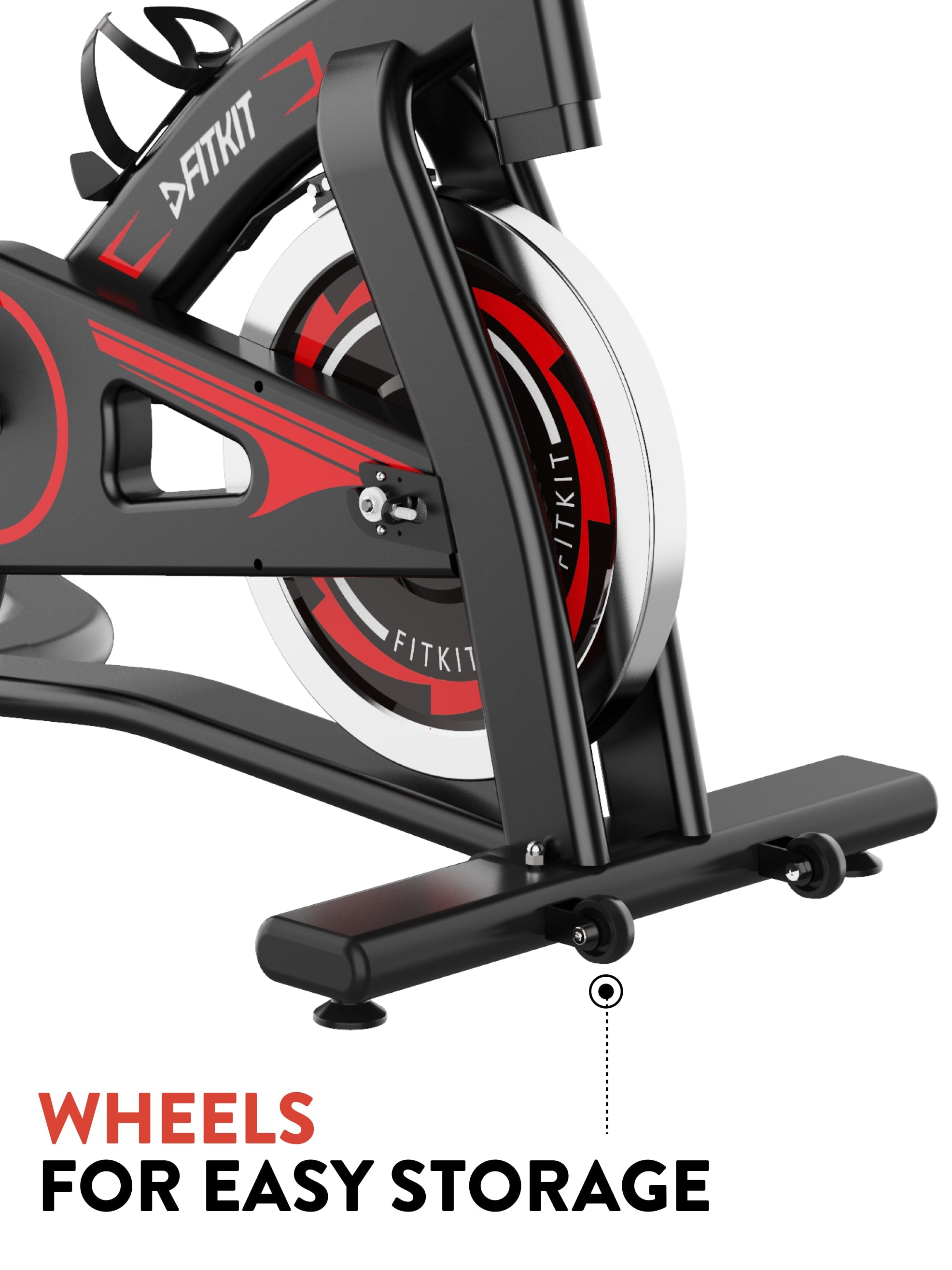 FK1000 Spinbike | 4kg Flywheel | Max Weight 120kg | Friction Resistance |  Red (with 6 months extended warranty)