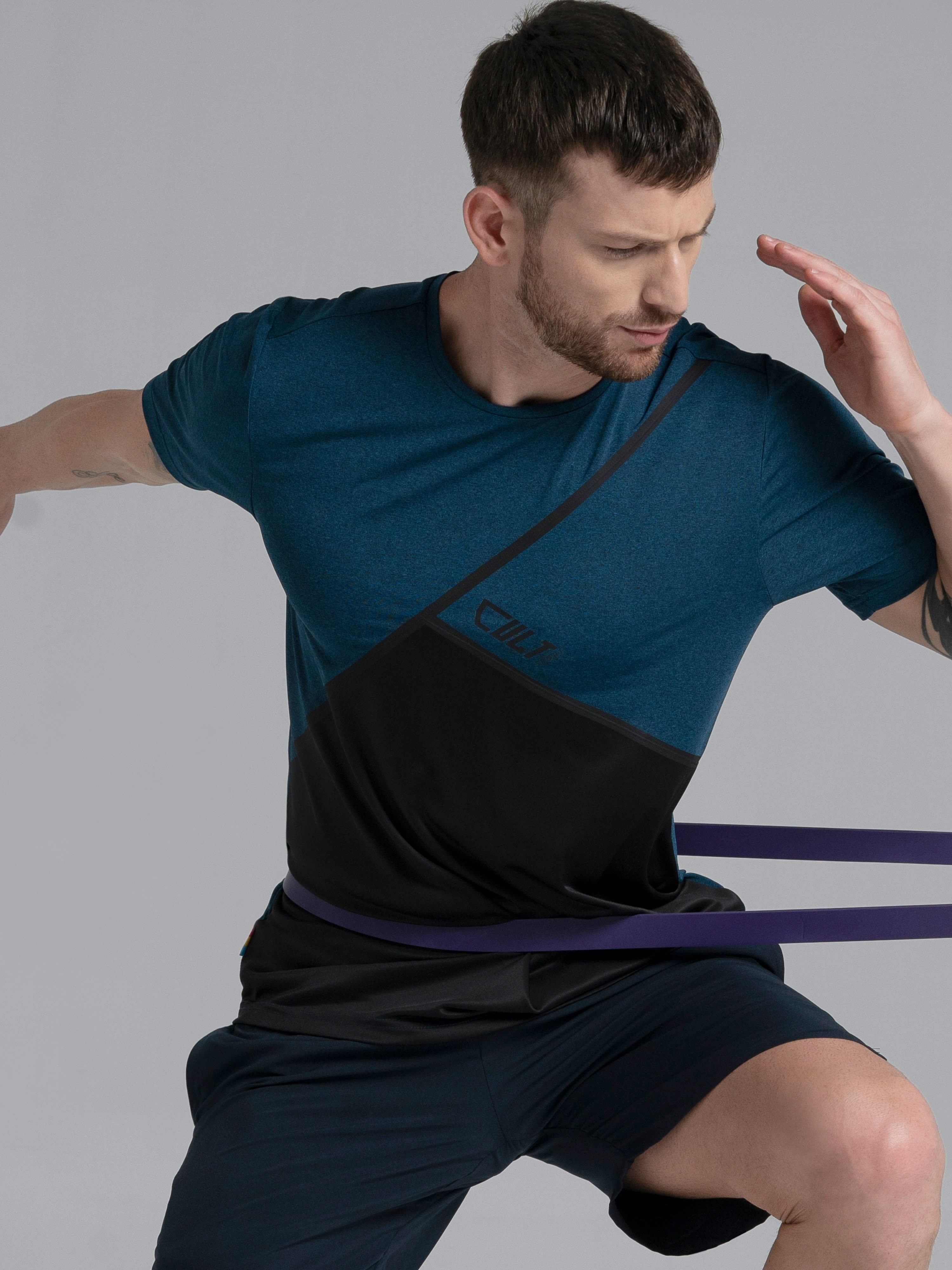 FAB Men's Solid Workout T-shirt