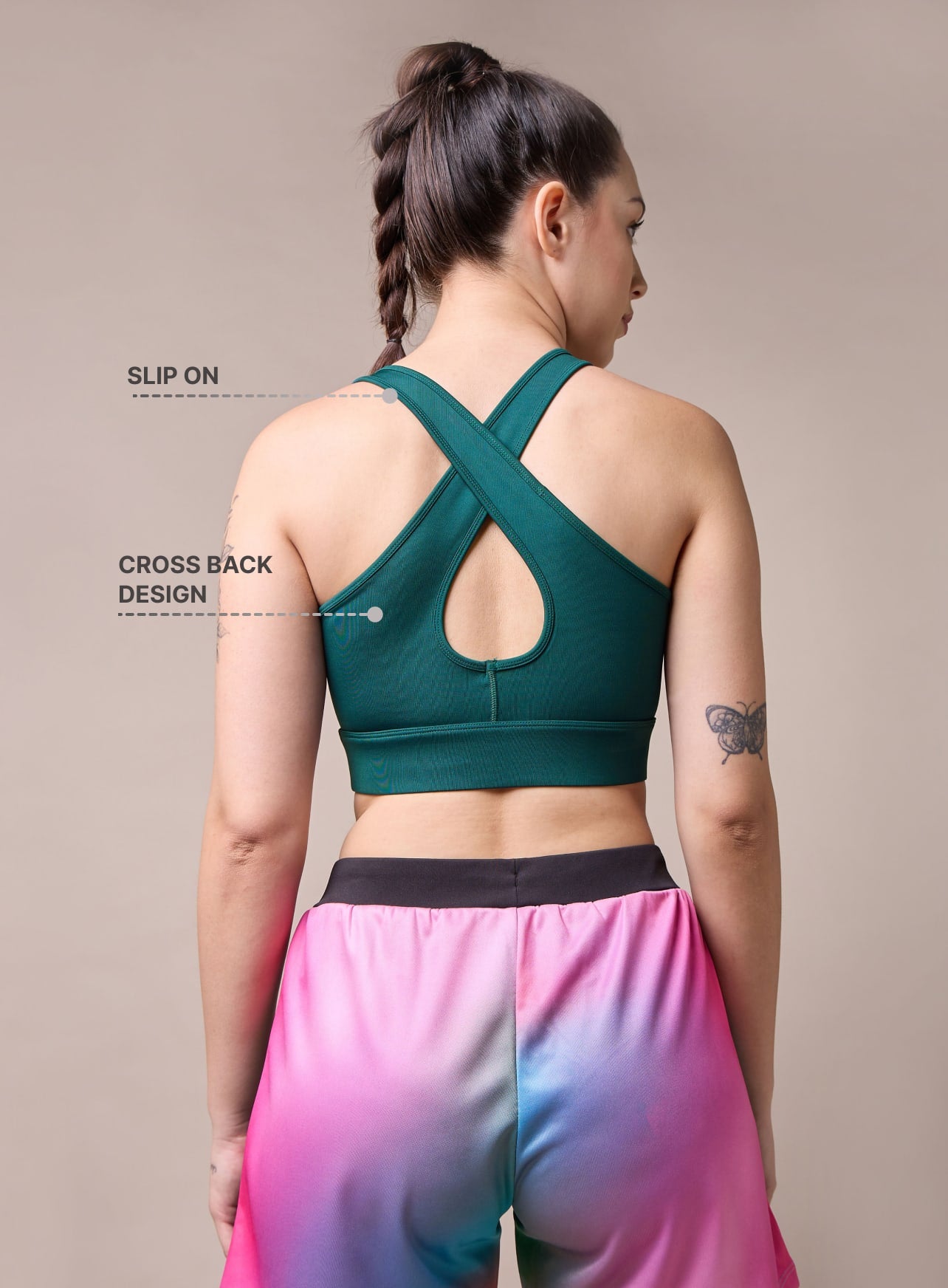 Cross Back Medium Support Bra