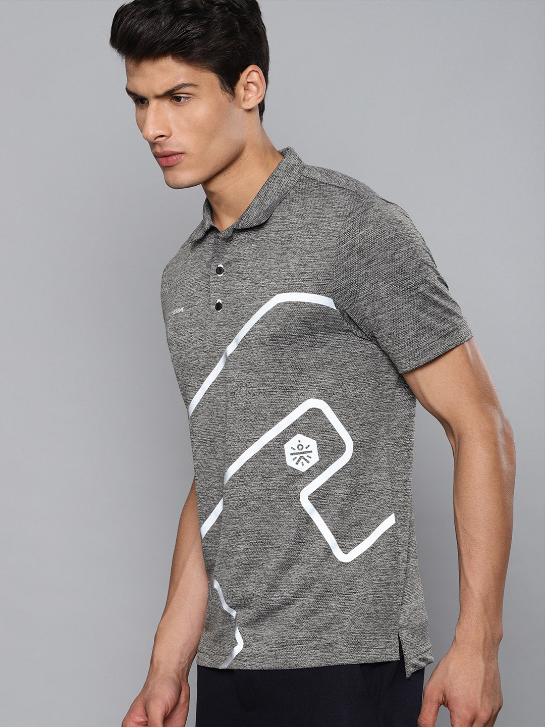 Blakout Sheen Light Grey Relaxed Polo