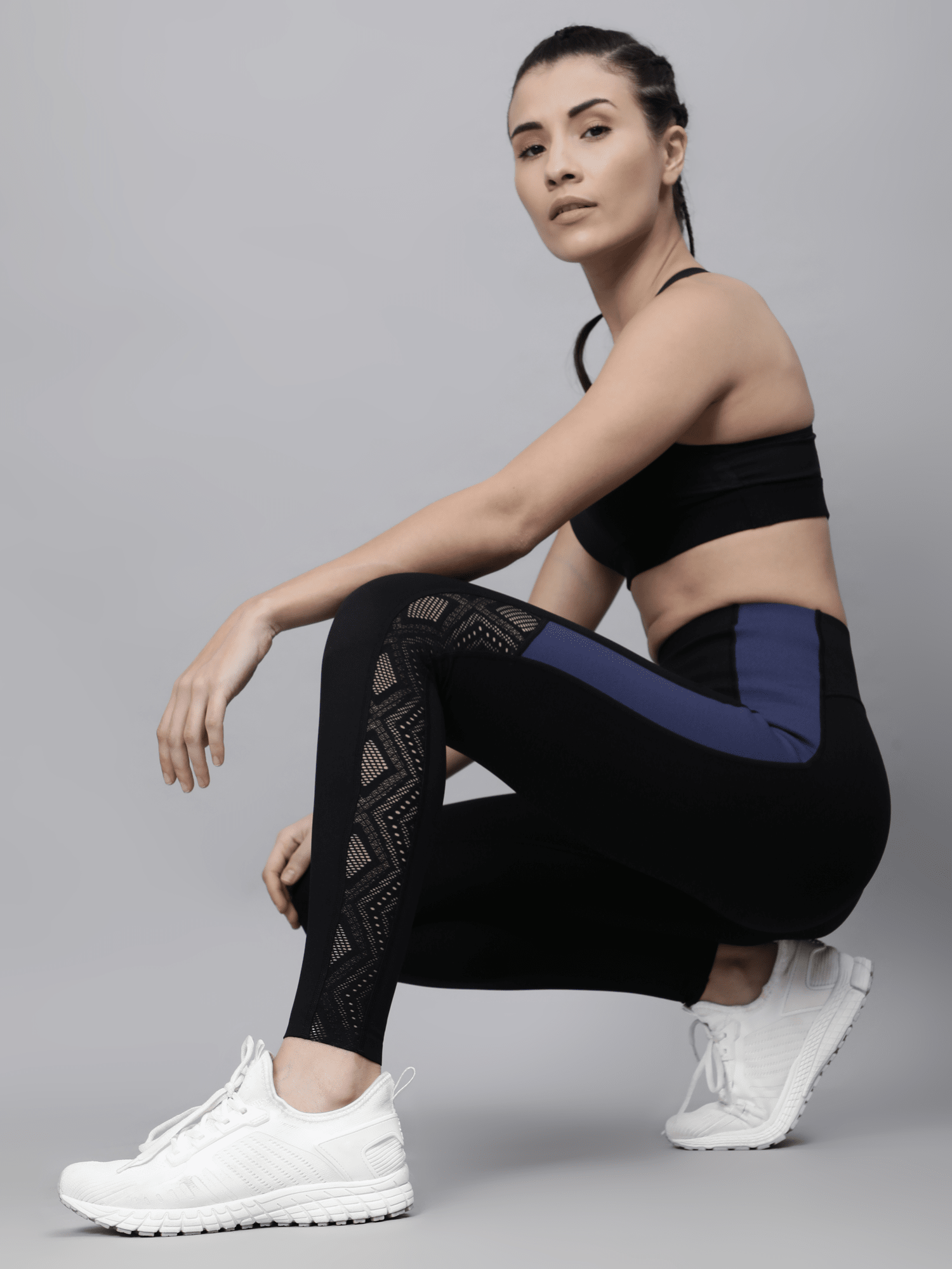 AbsoluteFit Uplift Black+Navy Workout Leggings