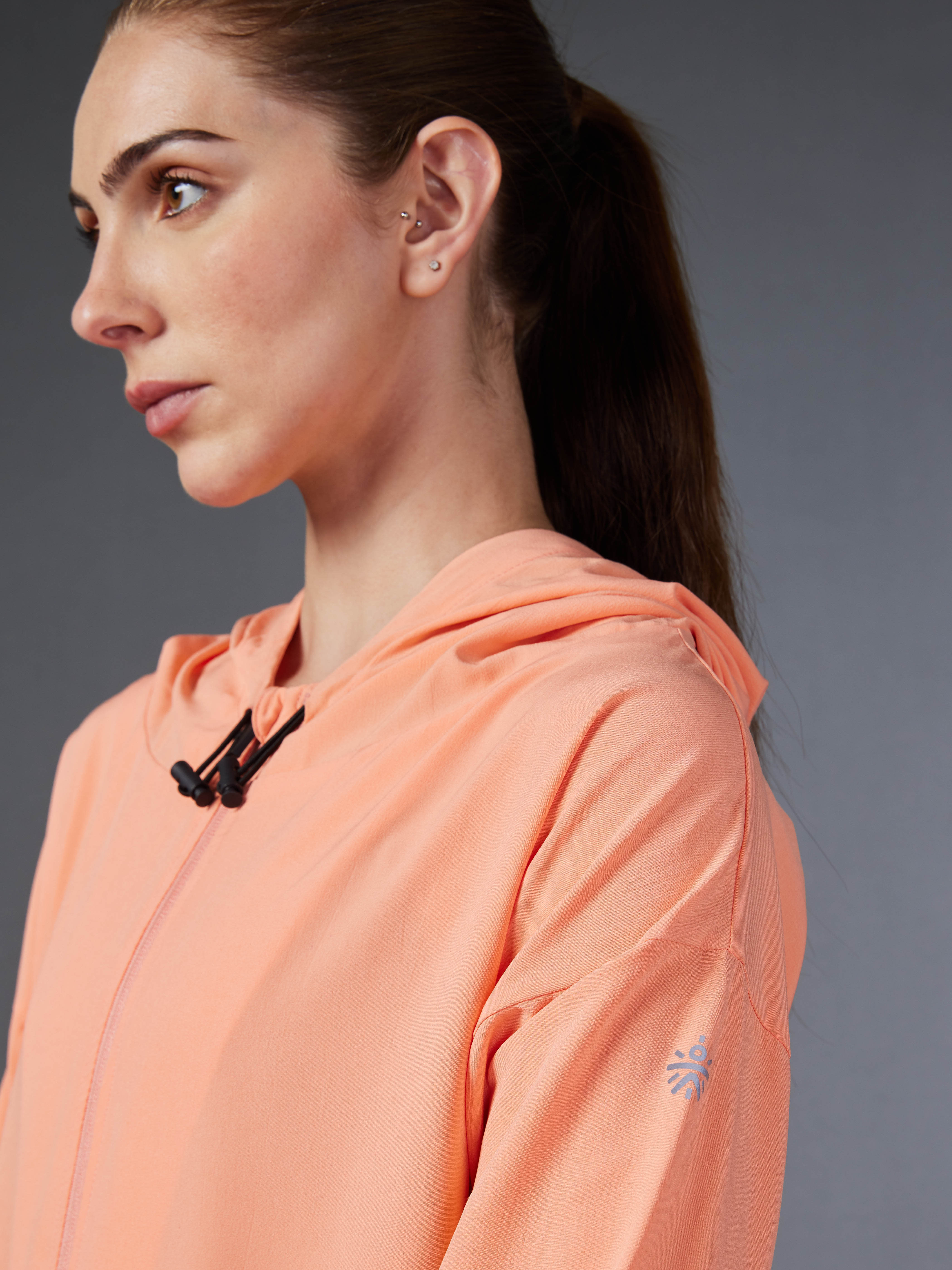 Women's Orange Wind Breaker Jacket