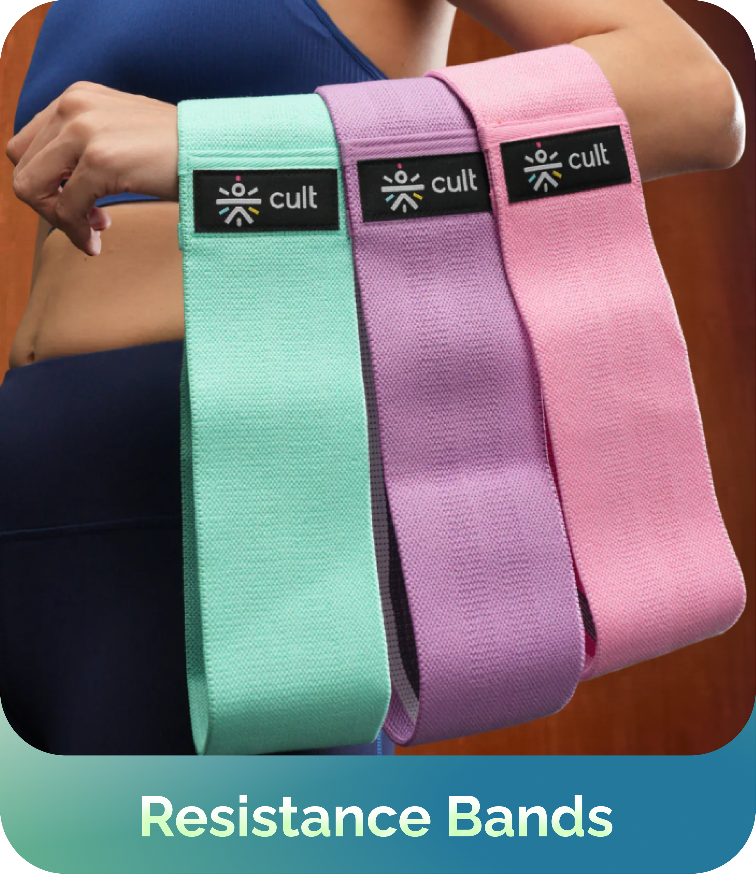 Resistance bands card