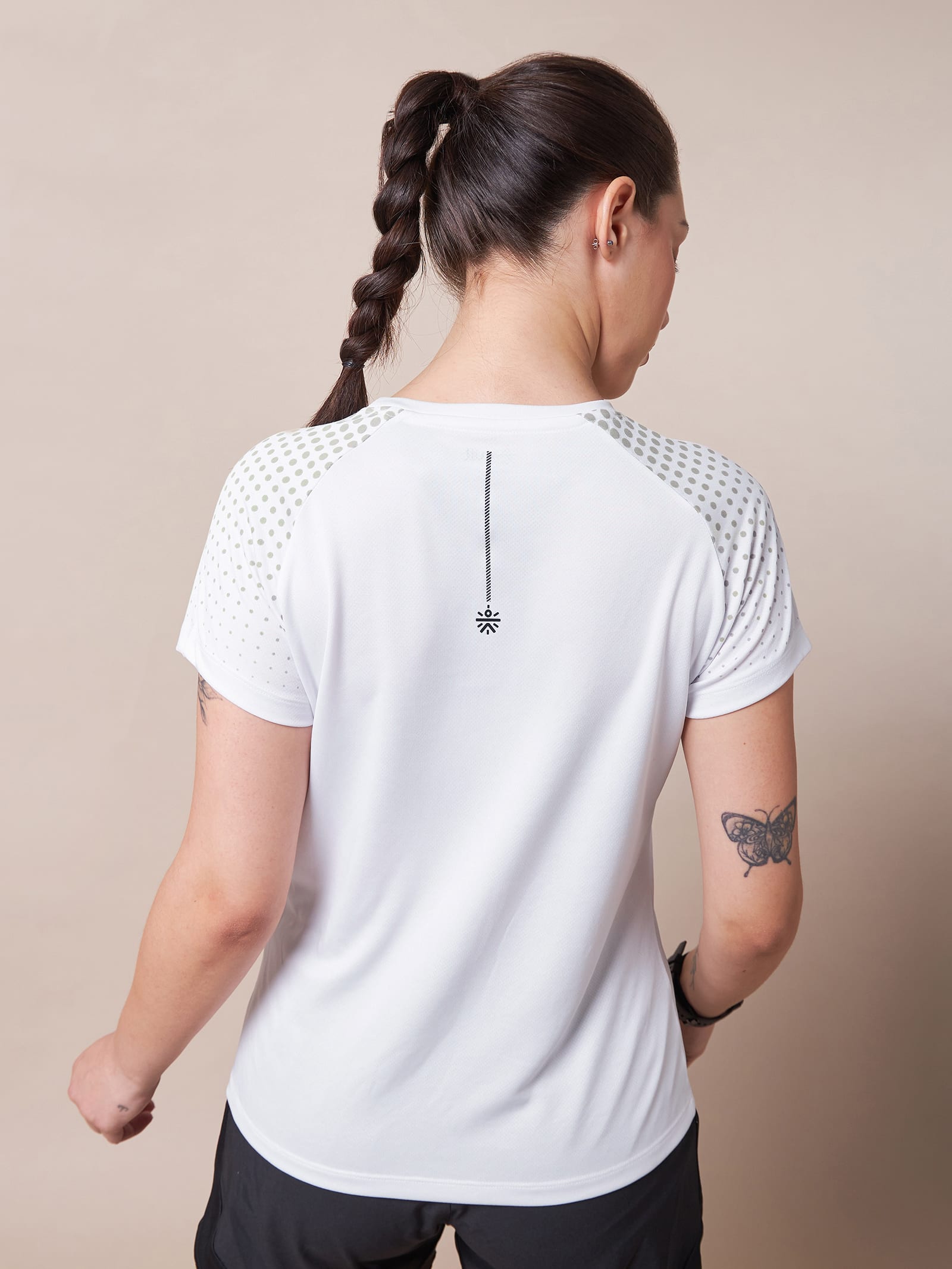 Halftone Print Raglan Workout T-shirt