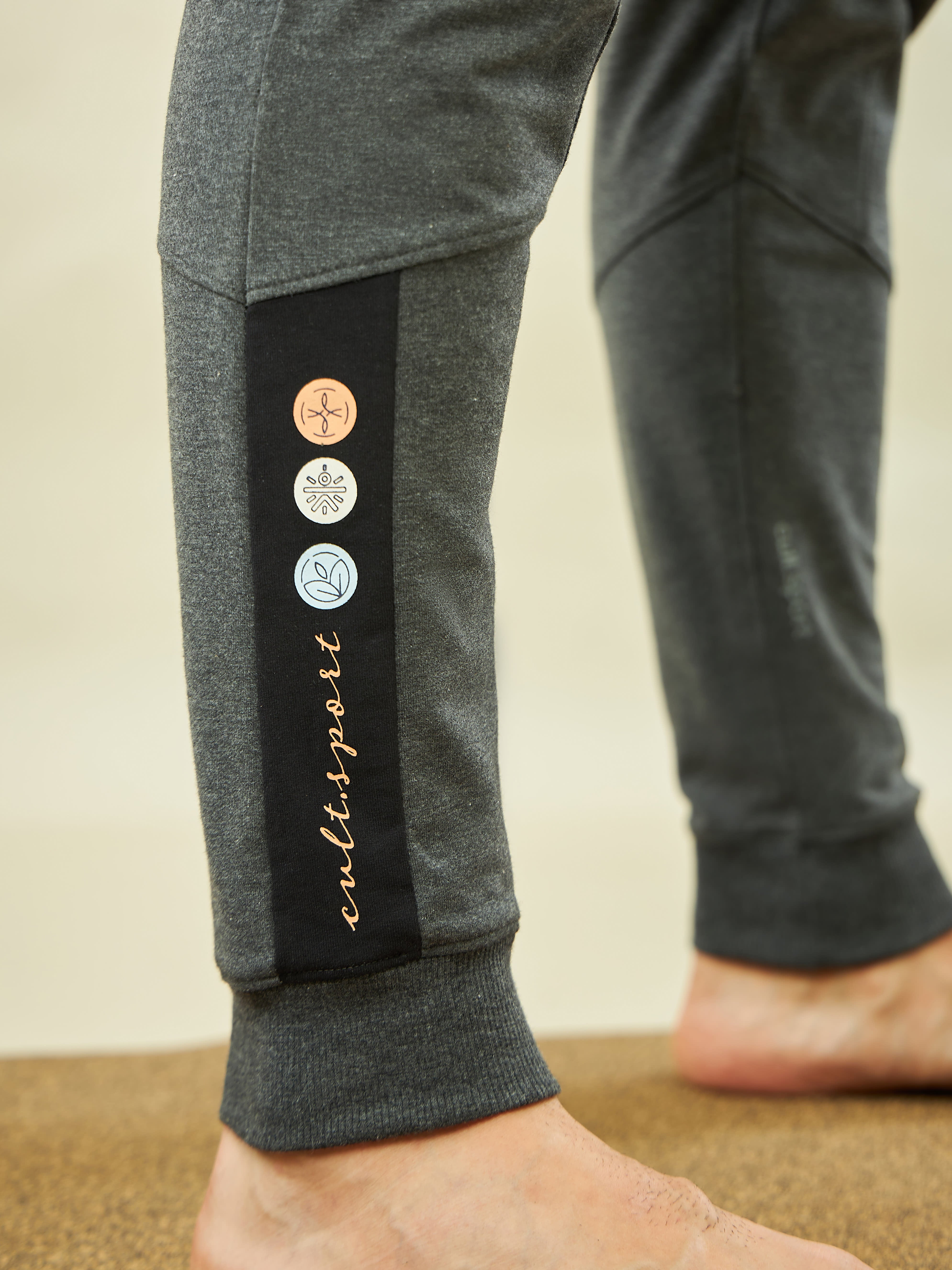 Contrast Panel Relaxed Tapered Fit Joggers