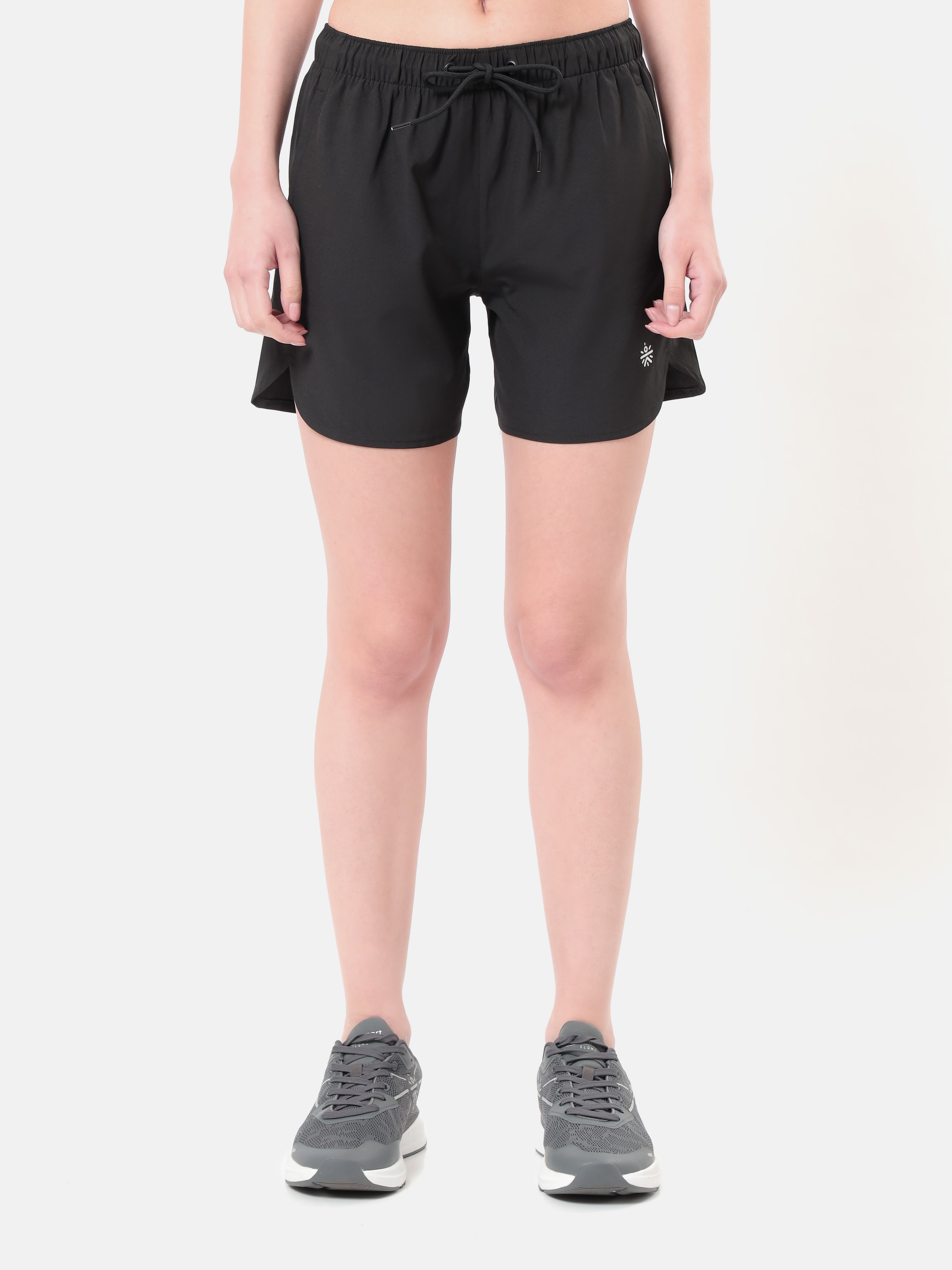 Pack of 2 Solid Shorts with Curved Hem