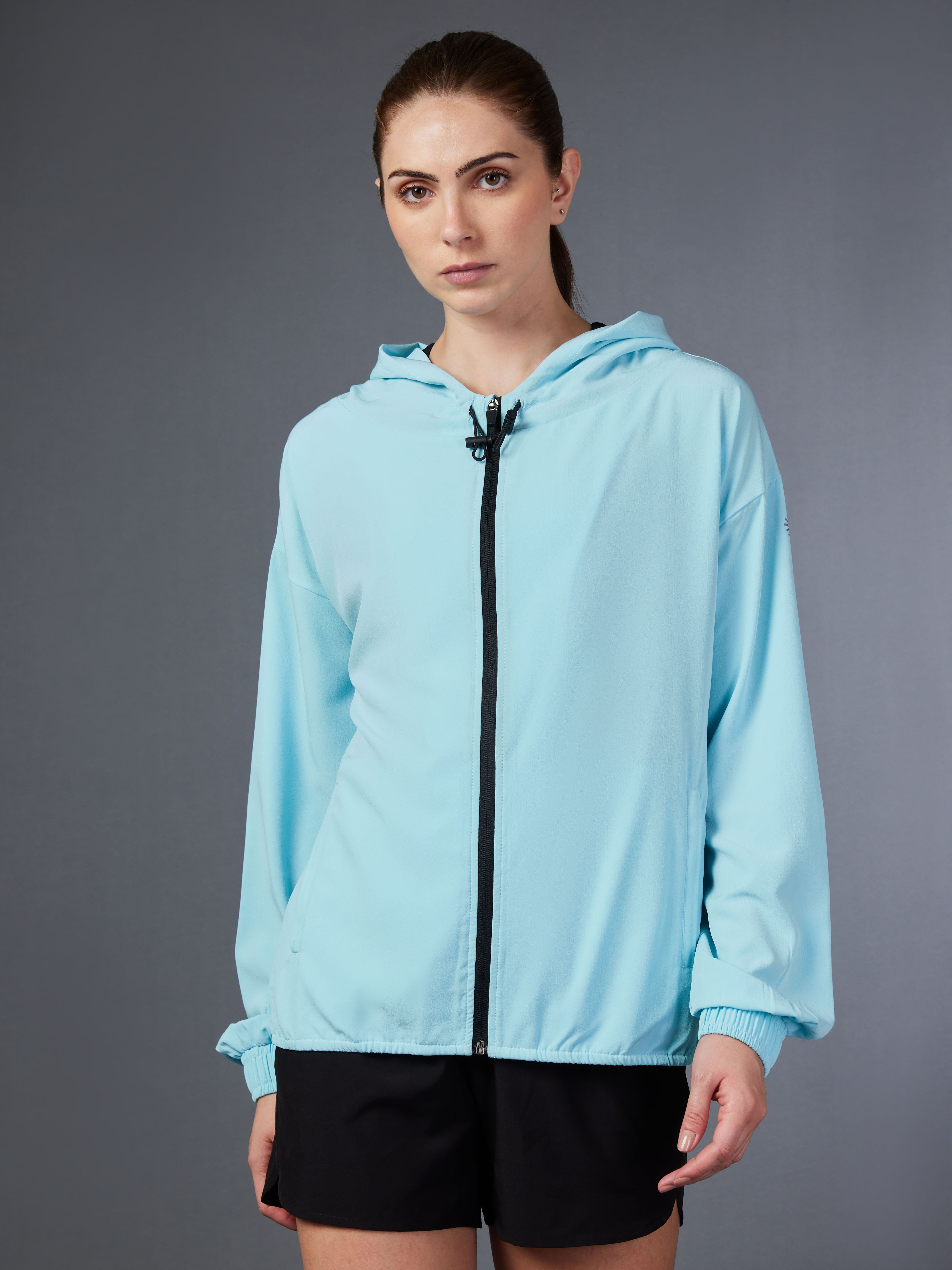 Women's Sky Blue Wind Breaker Jacket