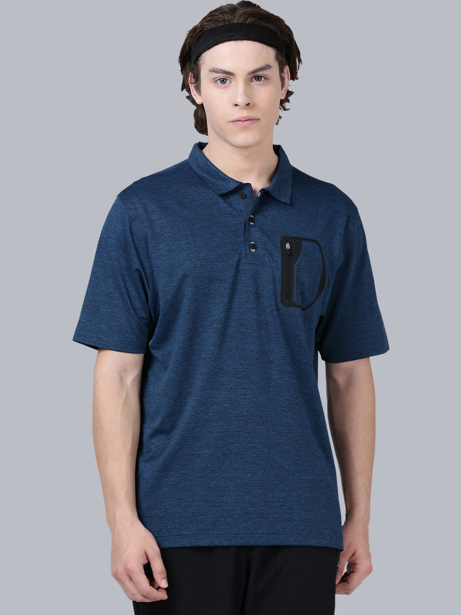 Blakout Finish Teal Relaxed Polo