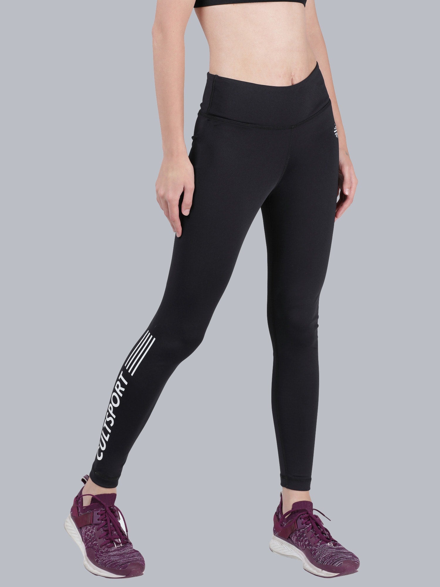 Signature Stripe Black Gym Leggings