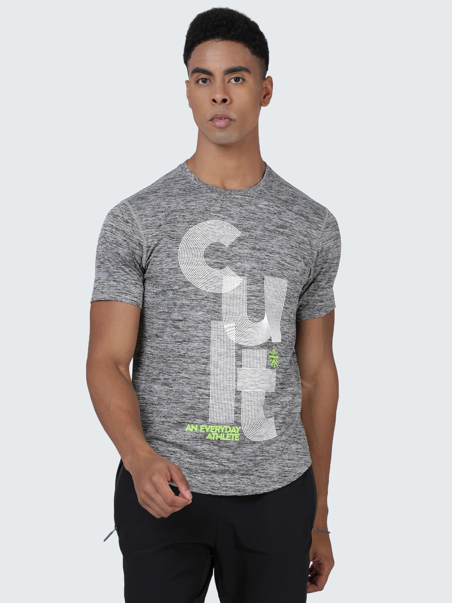 Signature Cult Light Grey Casual Tee