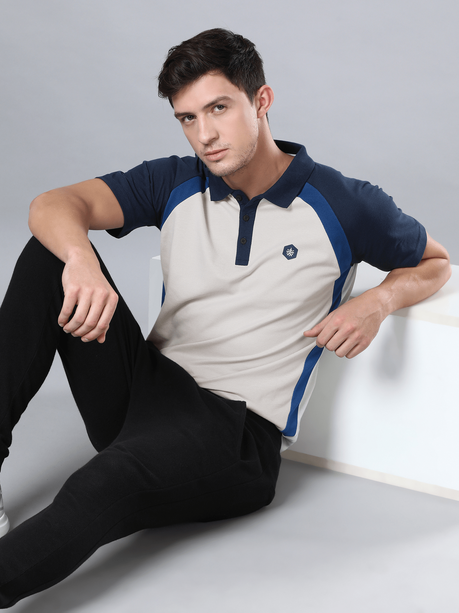 Flydry Cotton GlacierGrey Workout Polo