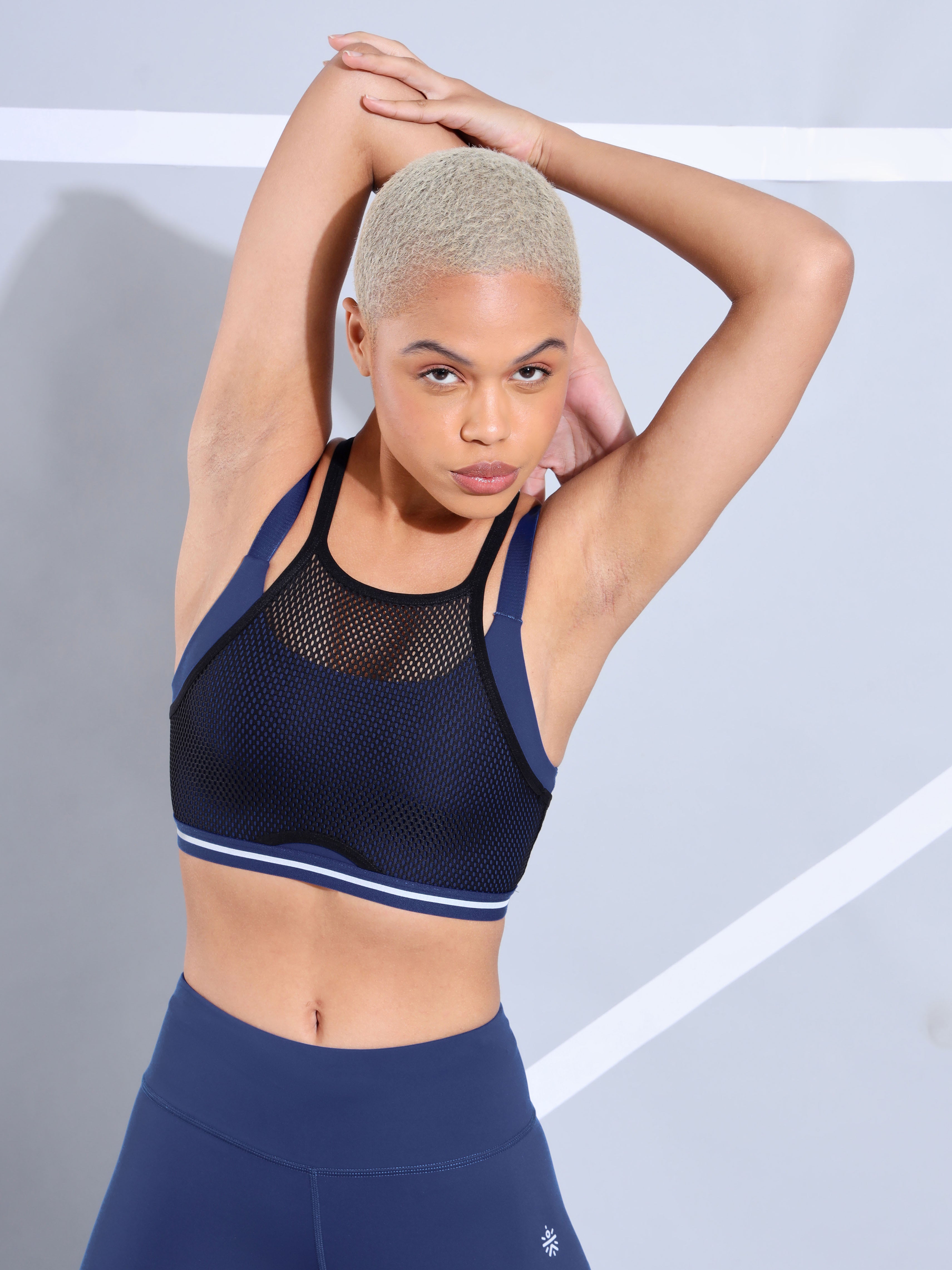 Cleo High Impact Layered Mesh Sports Bra