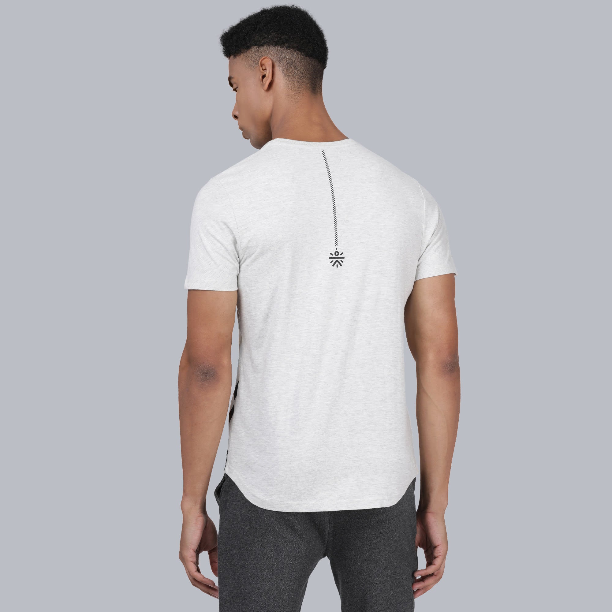 Signature Active Grey Cotton Tee