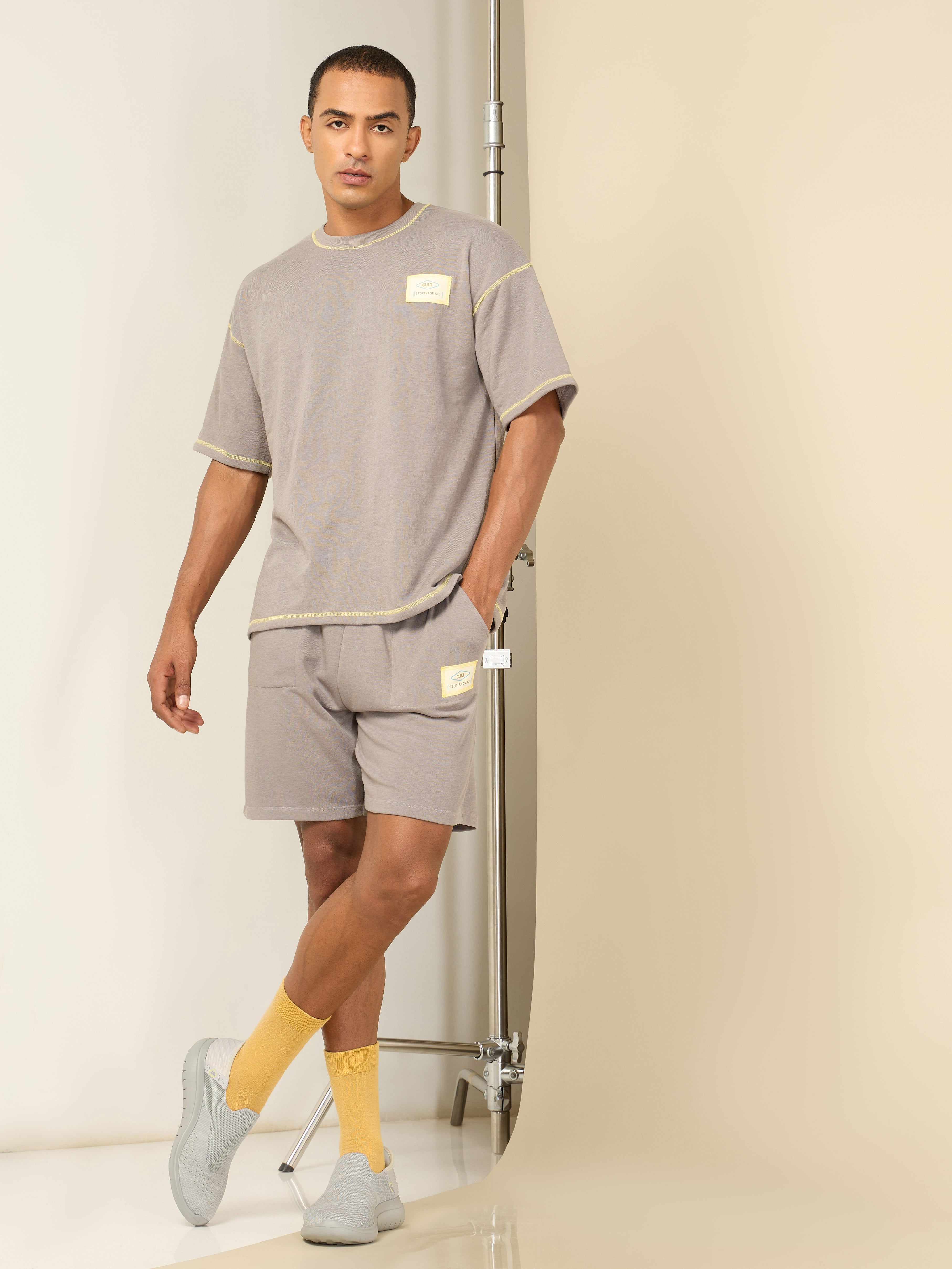 Men Grey Cult Club Shorts