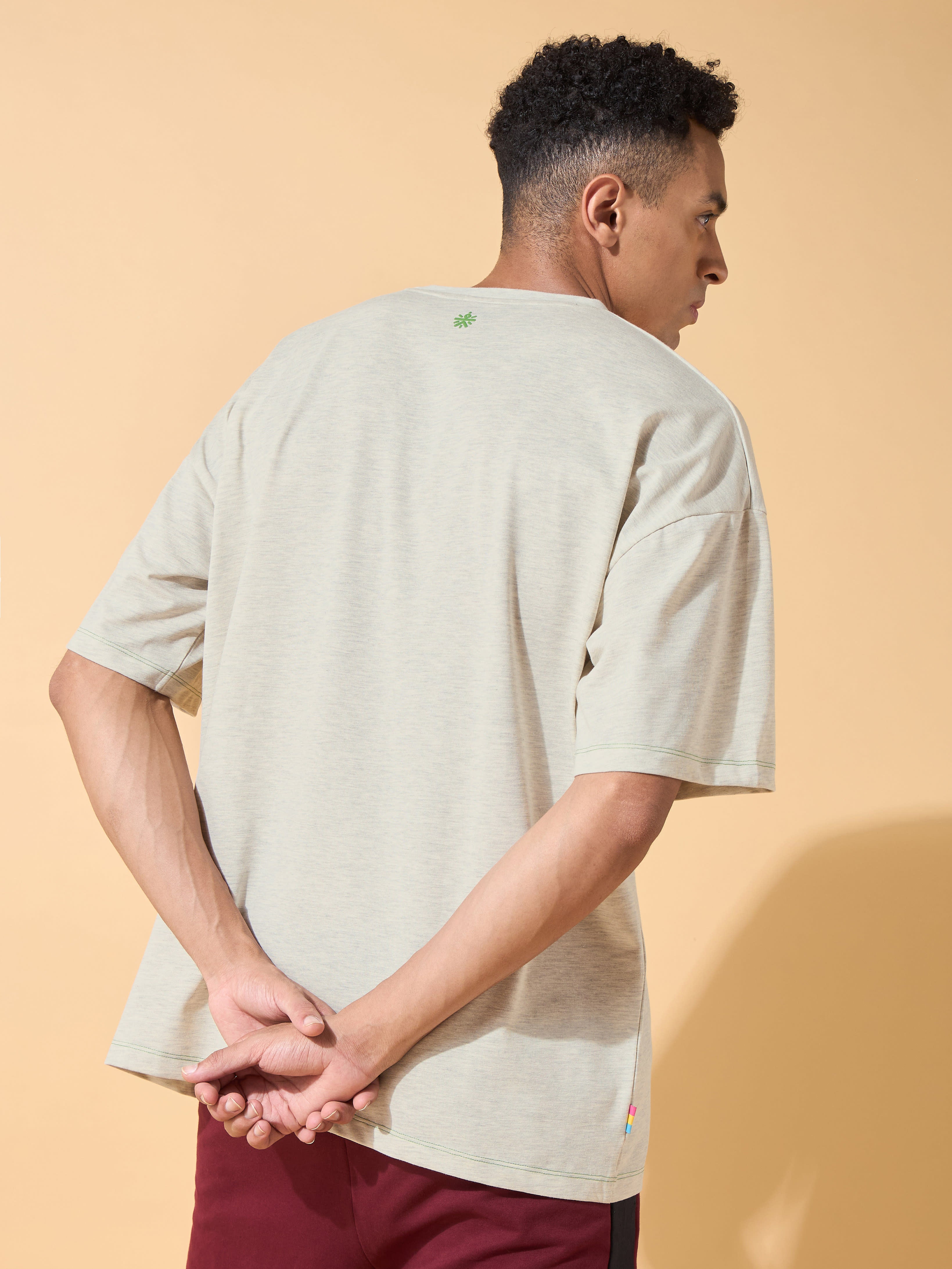 Dynamic Reverse Print Oversized T-shirt