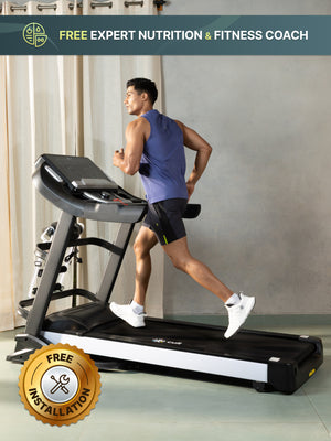 Smartrun Davie 7 HP Peak Treadmill | 15-level Auto-Incline & Massager | Max Weight-150kg | Max Speed-20kmph (with 6 Months Extended Warranty)
