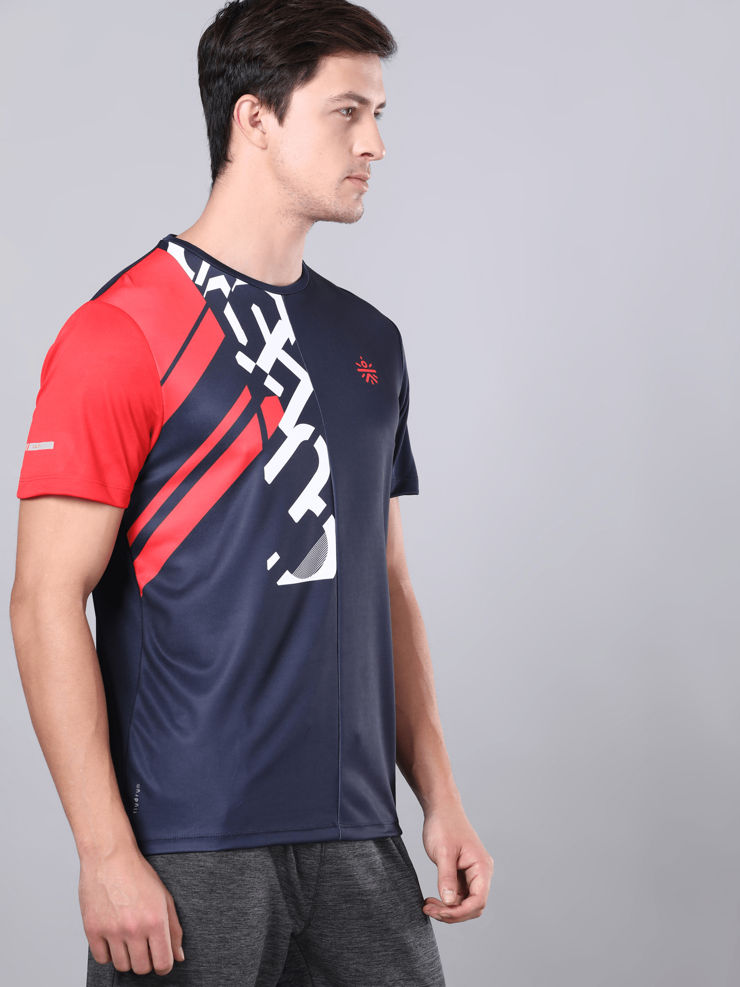 Abrstract Dia Navy Workout Tee