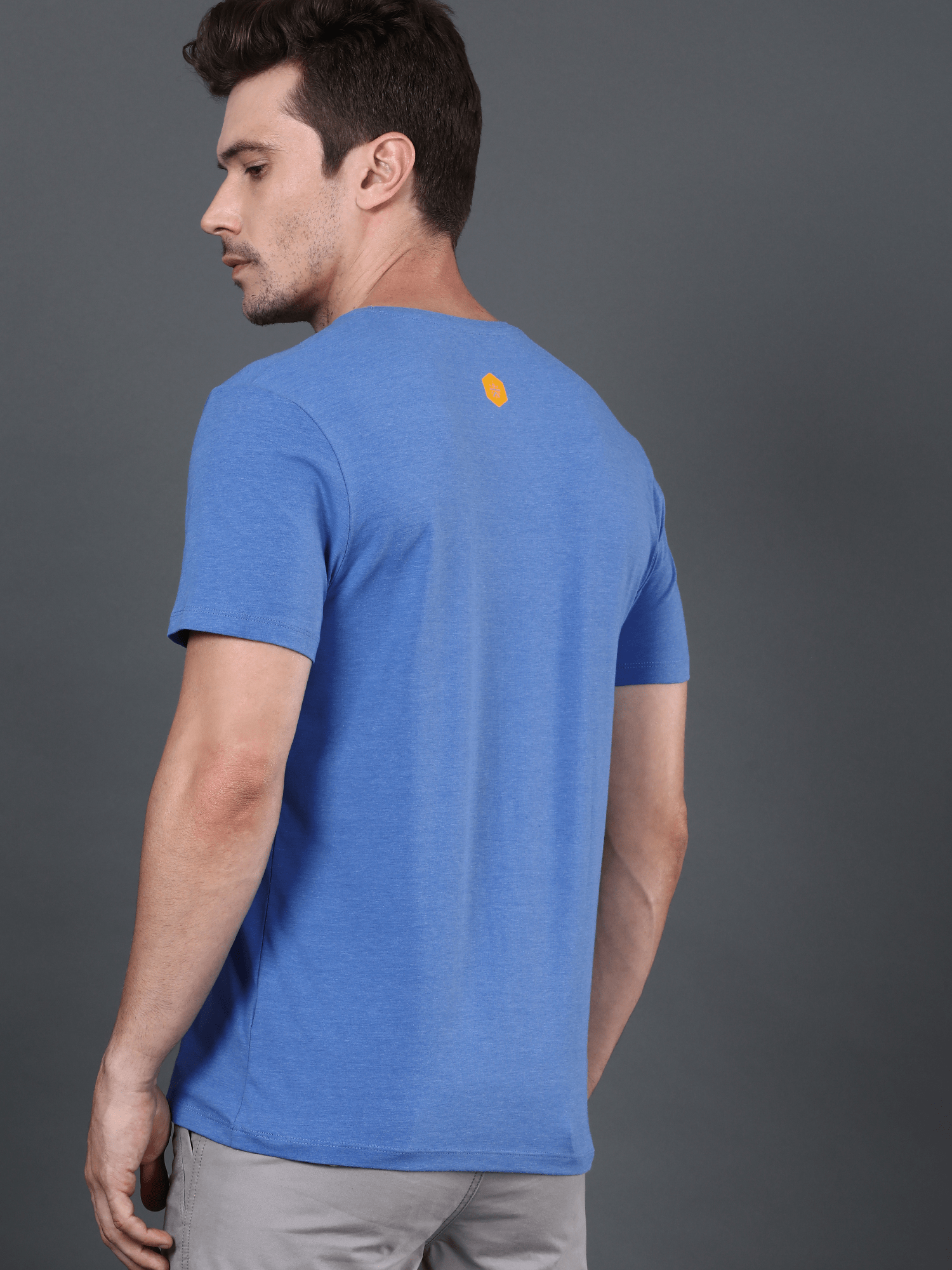 Bamboo Solid Blue Casual Tee