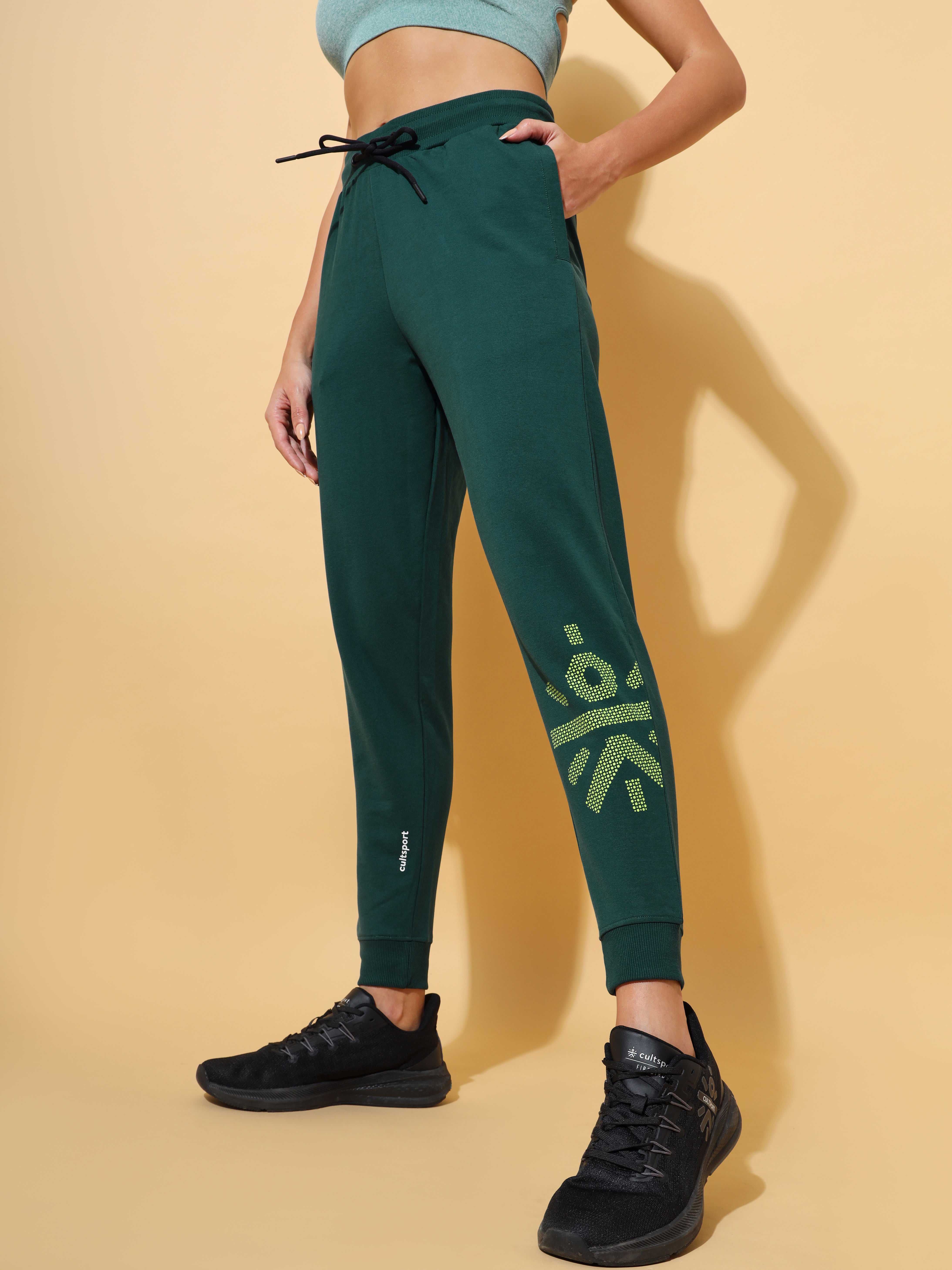 Solid Comfort Jogger with Placement Logo Print