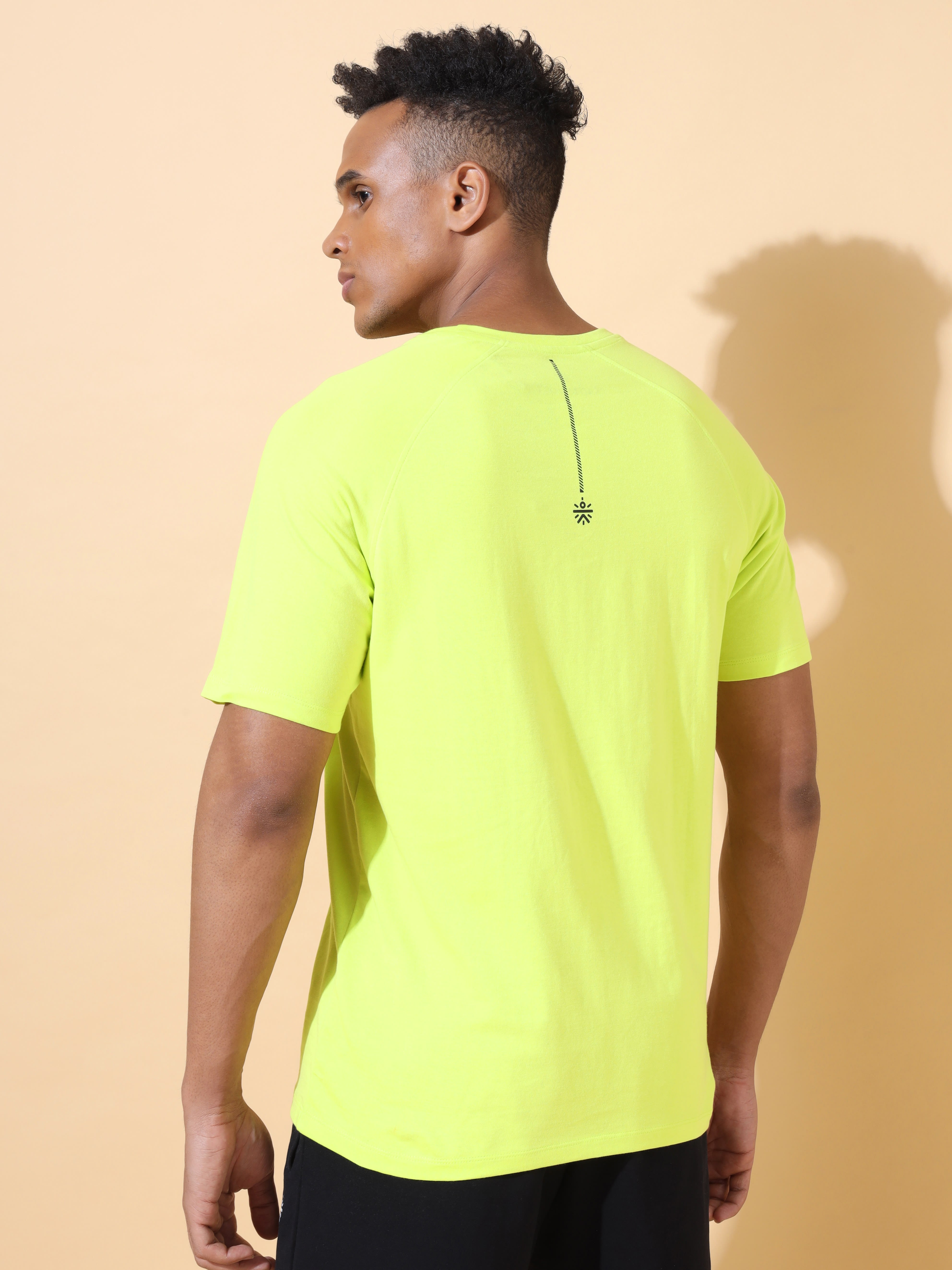 Raglan Sleeve Neon T-shirt with Graphic