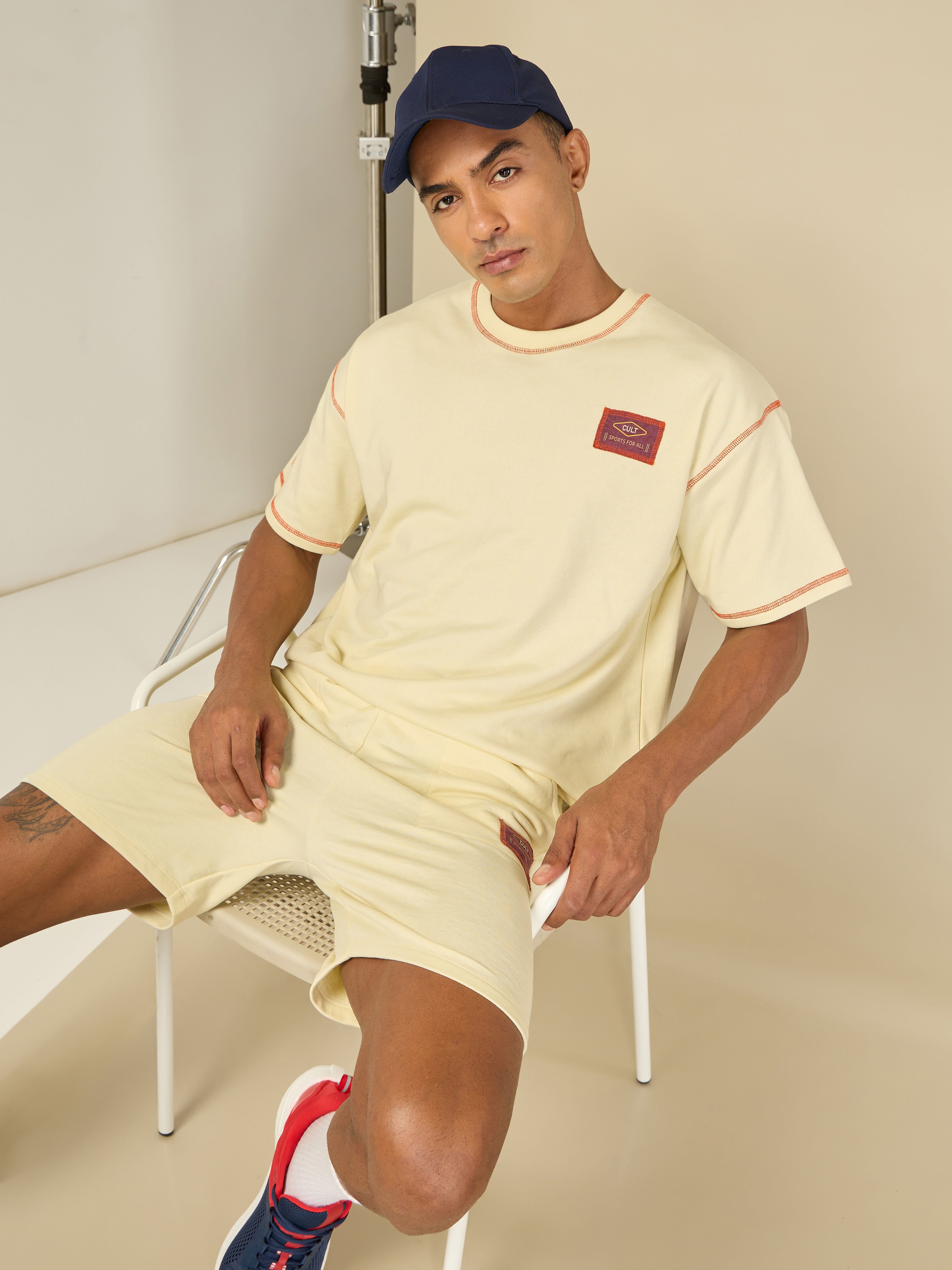 Men Beige Cult Club T-shirt