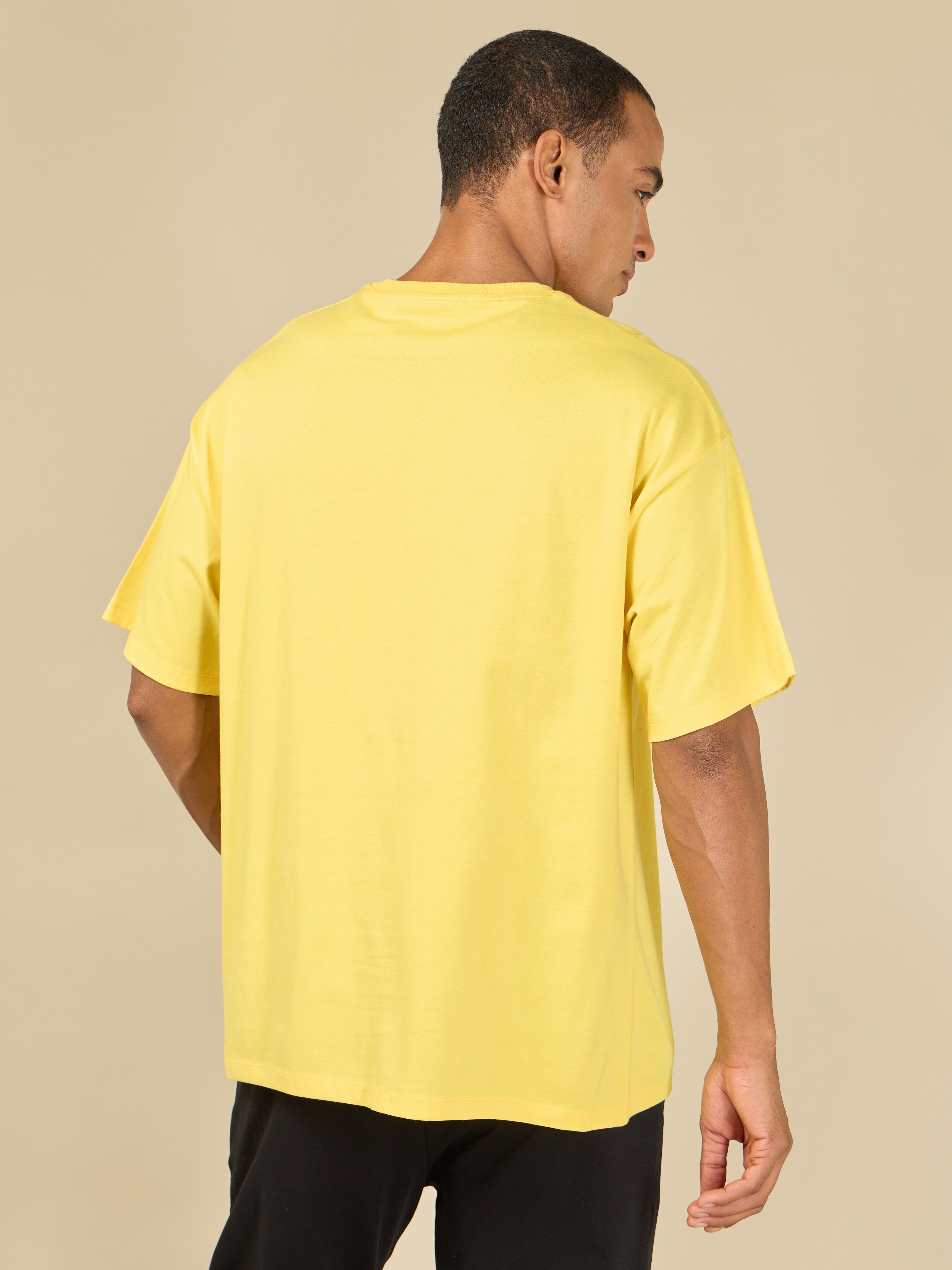 Men Yellow Cult Club Fan T-shirt