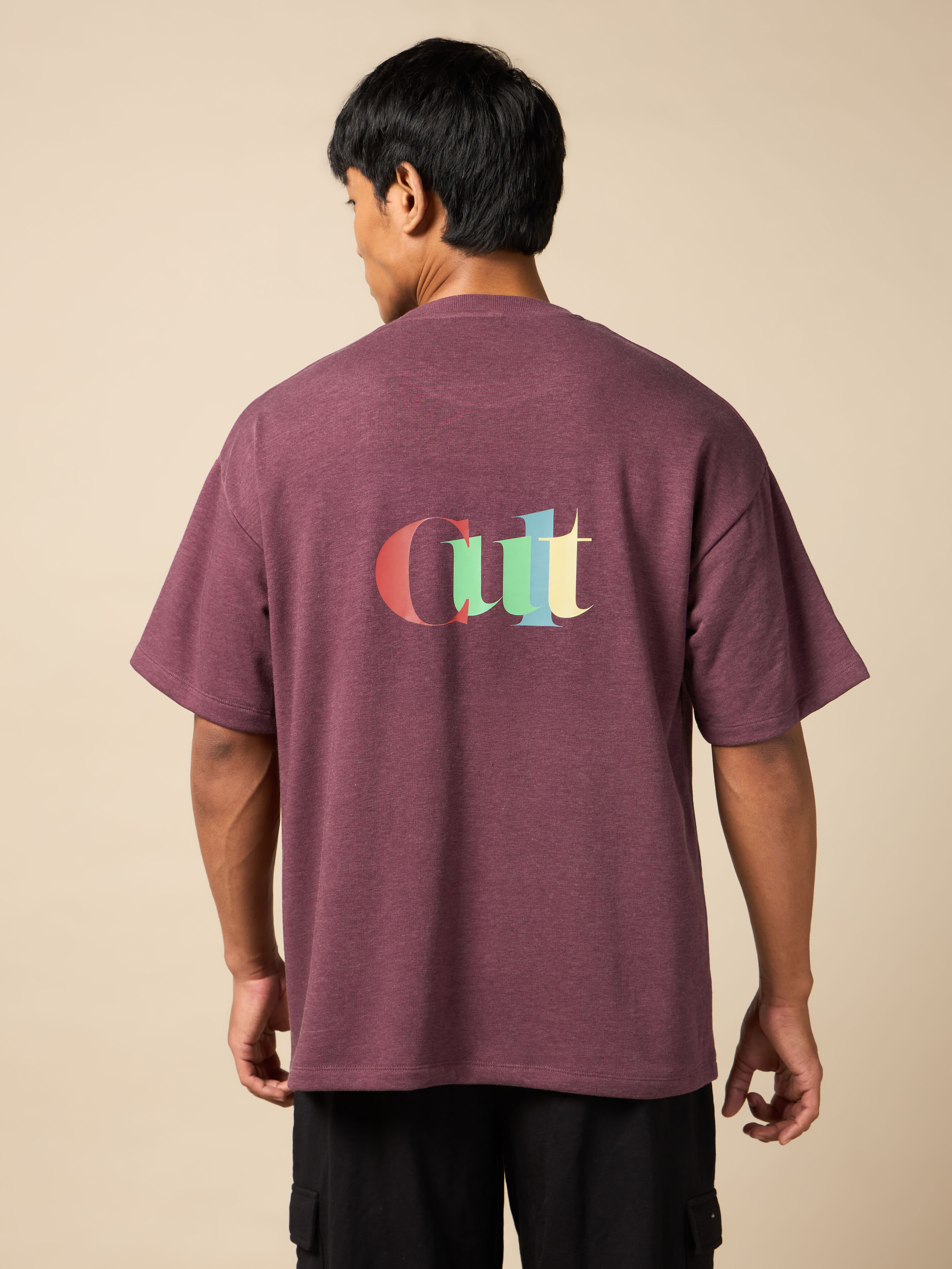 Men's Maroon Cult Brand Carrier Oversized T-shirt