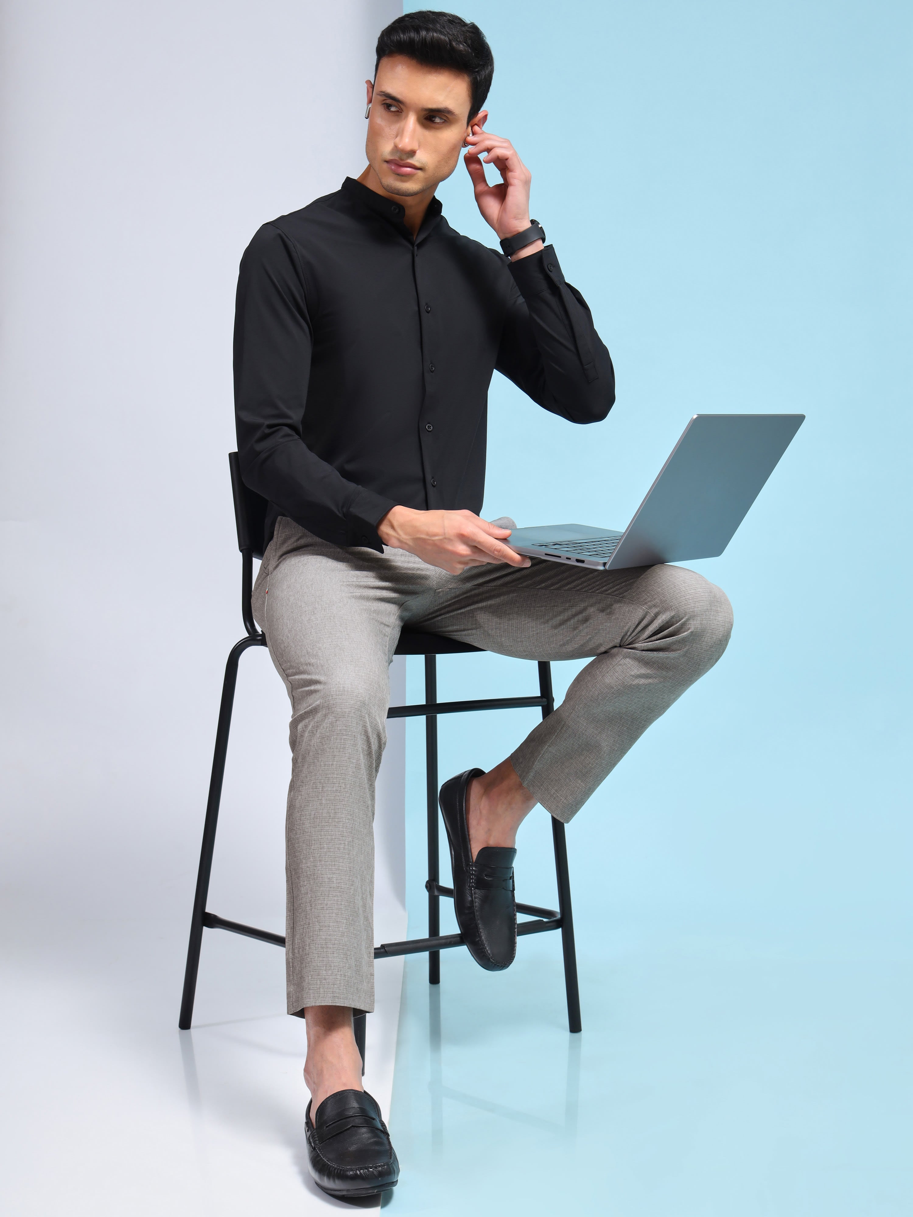 Striped 4 Way Stretch Lightweight Pants